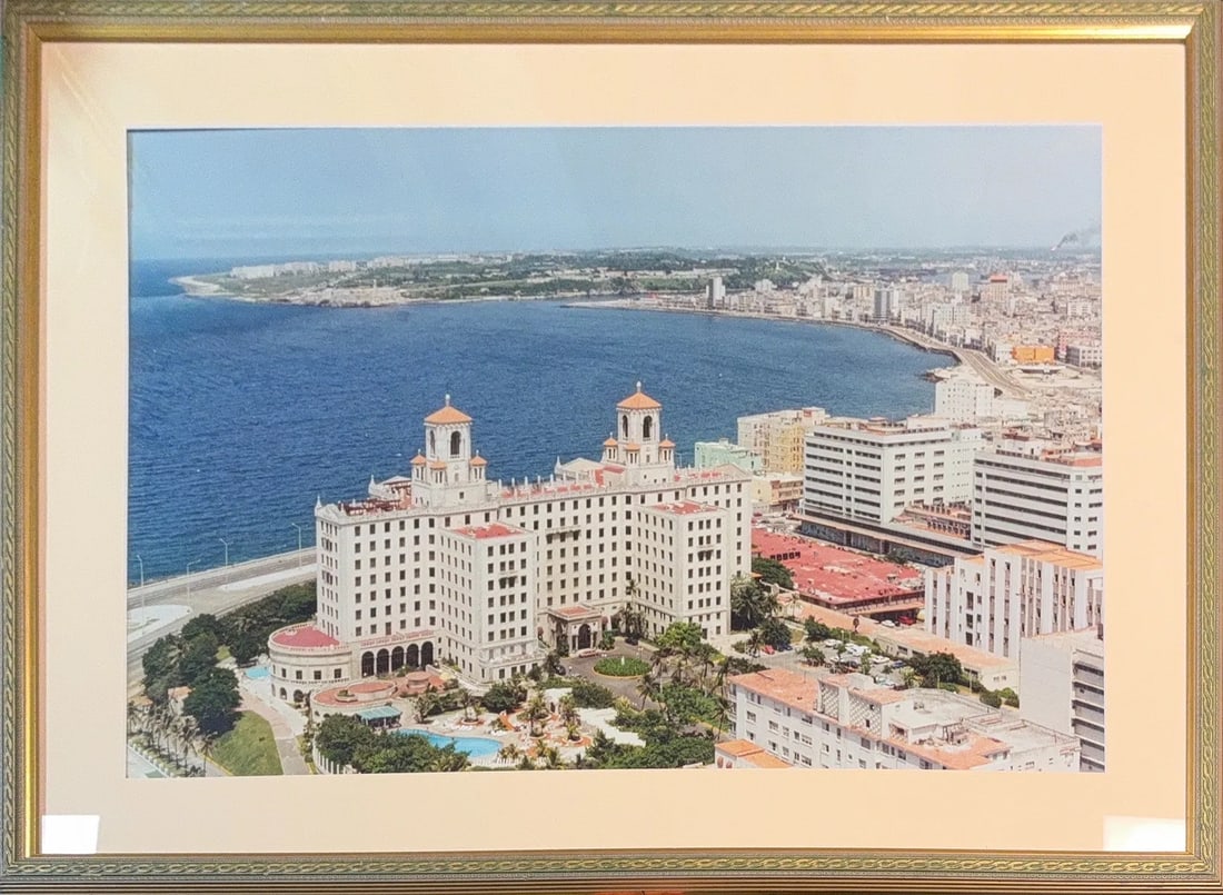 Original Film Photograph, Panizo, Cuba Malecon Bay: KEYWORDS: Havana skyline, caribbean coastline, spanish architecture, tropical, historic. Film Photograph, Panizo, Cuba Malecon Bay. Original - Shot from a Helicopter. Lucky's Personally knows Photogra
