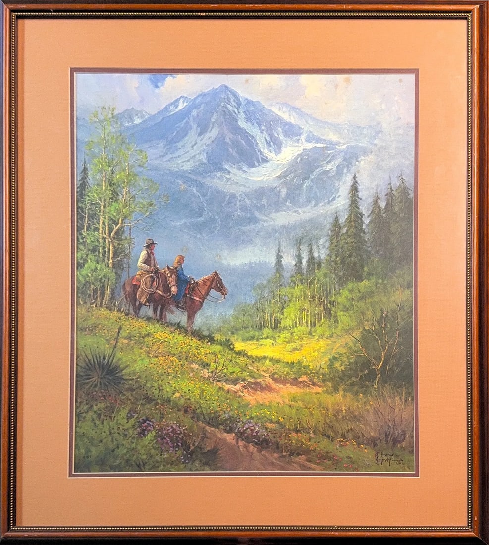 Gerald Harvey Jones, Original Signature and Numbered/Limited Lithograph, American (1933 - 2017): Born: 1933 - San Antonio, Texas. Died: 2017. Known for: Western genre-streets and nocturne painting, teaching. Name variants: Gerald Harvey, Gerald Harvey Jones. It is obligation of fine artists to pr