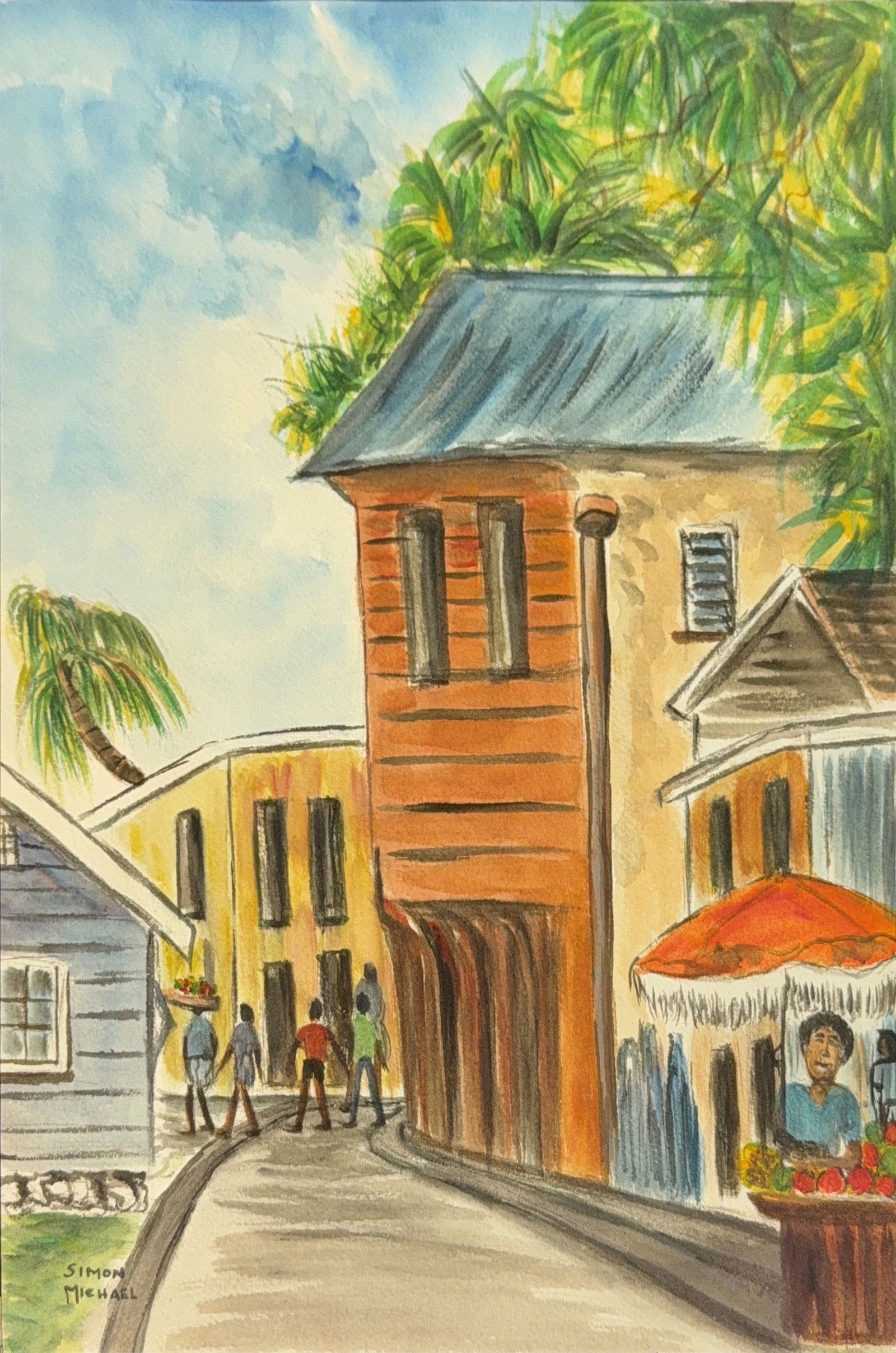 Simon Michael, Watercolor on Paper, American (1905 - 2002): Born: 1905. Died: 2002. Known for: Painting. Simon Michael is considered the Grandfather of the Rockport Art Community in Rockport, Texas, and many consider his influence to spread throughout South Te