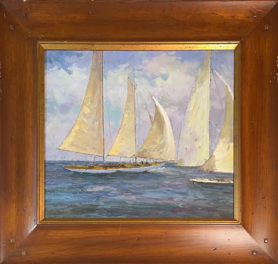 Alexsandr Stravin, Antique Oil on Canvas, Russian (1960's): Alexandr Stravin was born in Anmauir Krastecture Krasnodar region of Russia in 1960. He attended the Repin Institute of Painting, Sculpture and Architecture in St. Petersburg. He became interested in