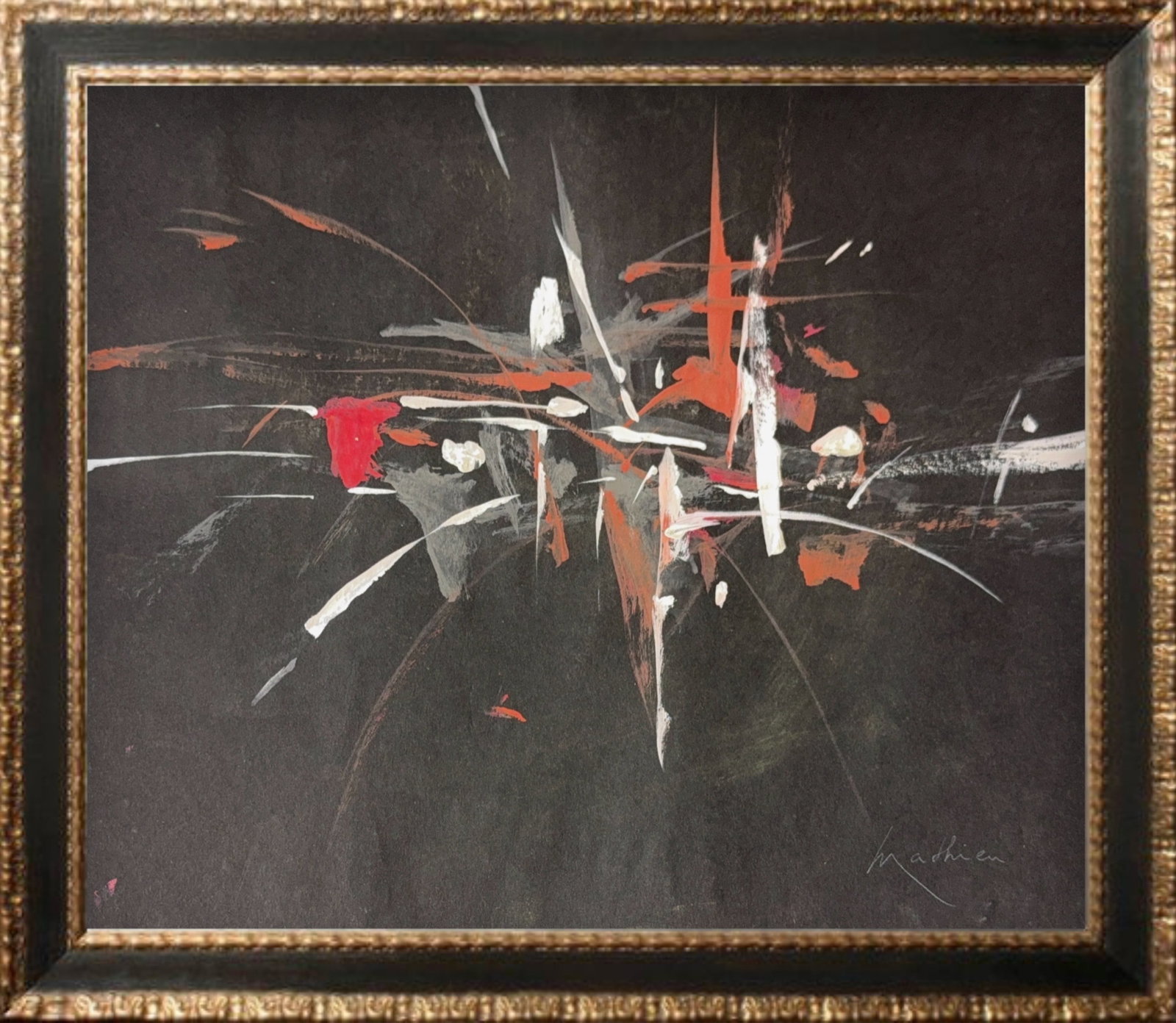 Georges Mathieu, Mix-Media on Paper, French (1921 - 2012) (1 of 8)