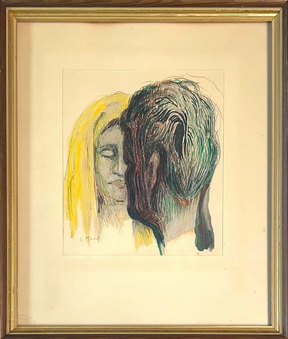 Edvard Munch, Mix-Media, Norwegian Painter (1863 - 1944) (1 of 6)