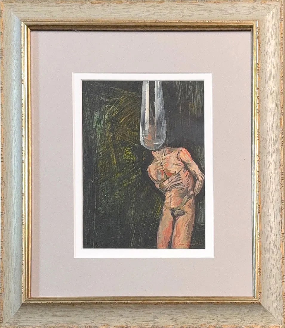 Francis Bacon, Gouache/Mix-Media on Paper, Irish (1909 - 1992): Artist, Year, Title: ? Francis Bacon (1909 - 1992). Origin:? Irish. Medium: ?Gouache/Mix-Media on Paper. Dimensions: 9 1/4'' x 7.5''; 18'' x 16''. Condition: Excellent. Additional Information: ? Signe
