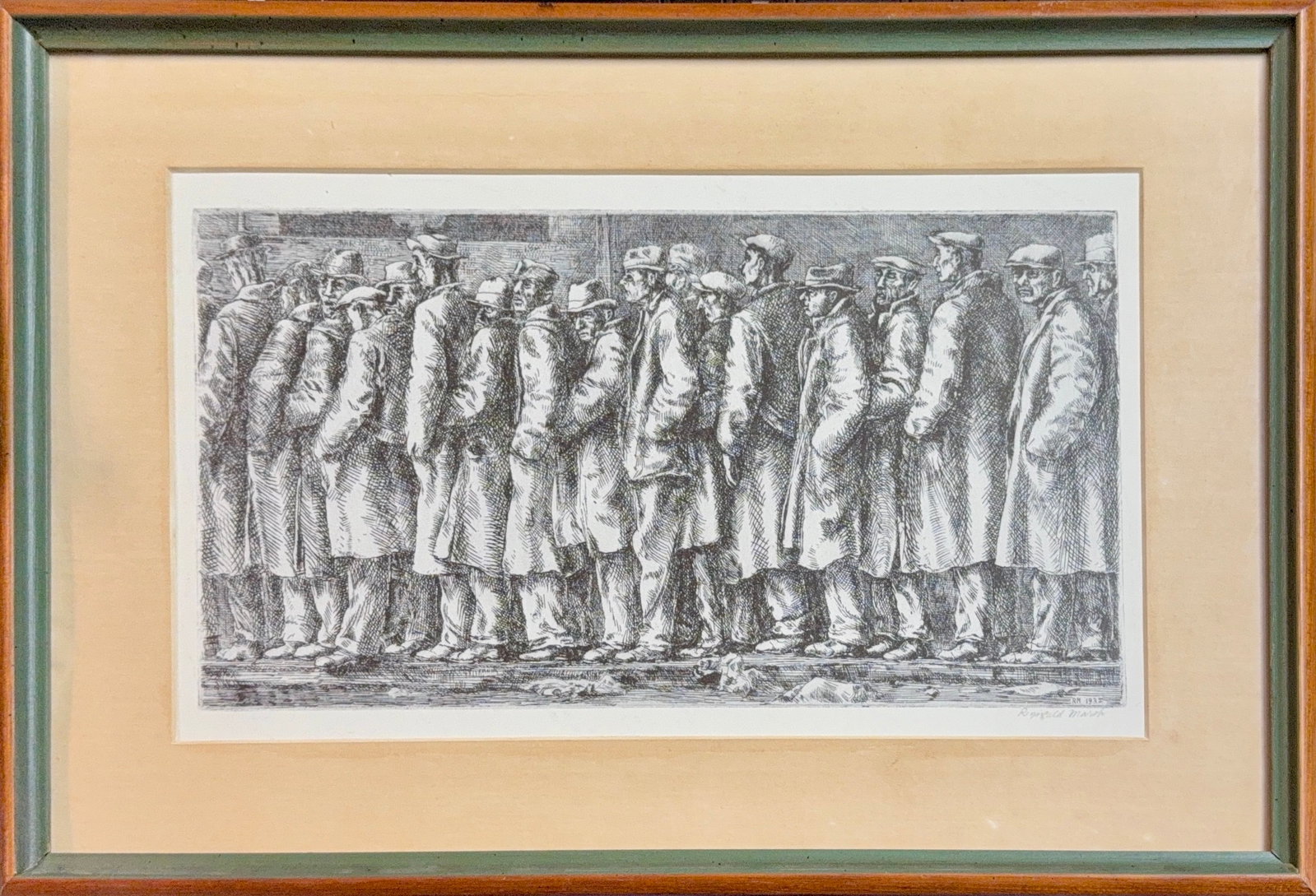 Reginald Marsh, Antique Lithograph, French (1898 - 1954) Hand Signed by Artist: Artist, Year, Title: Reginald Marsh (1898 - 1954). Origin:? French. Medium: ?Lithograph. Dimensions: 6.5” x 11”; 10” x 15''. Condition: Excellent. Additional Information: ? Artist Ha