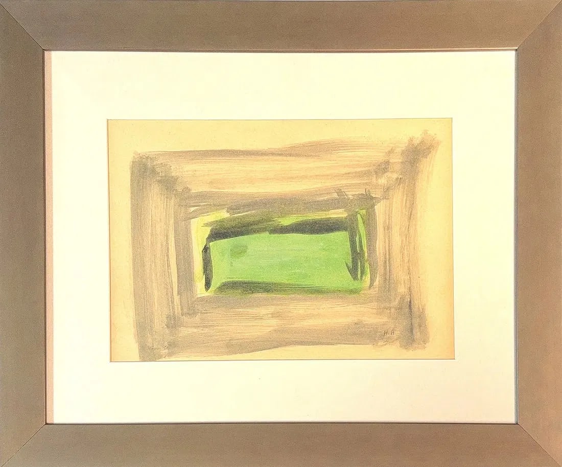 Howard E. Hodgkin, Watercolor on Paper, English (1932 - 2017) 'The Emerald' (1 of 6)