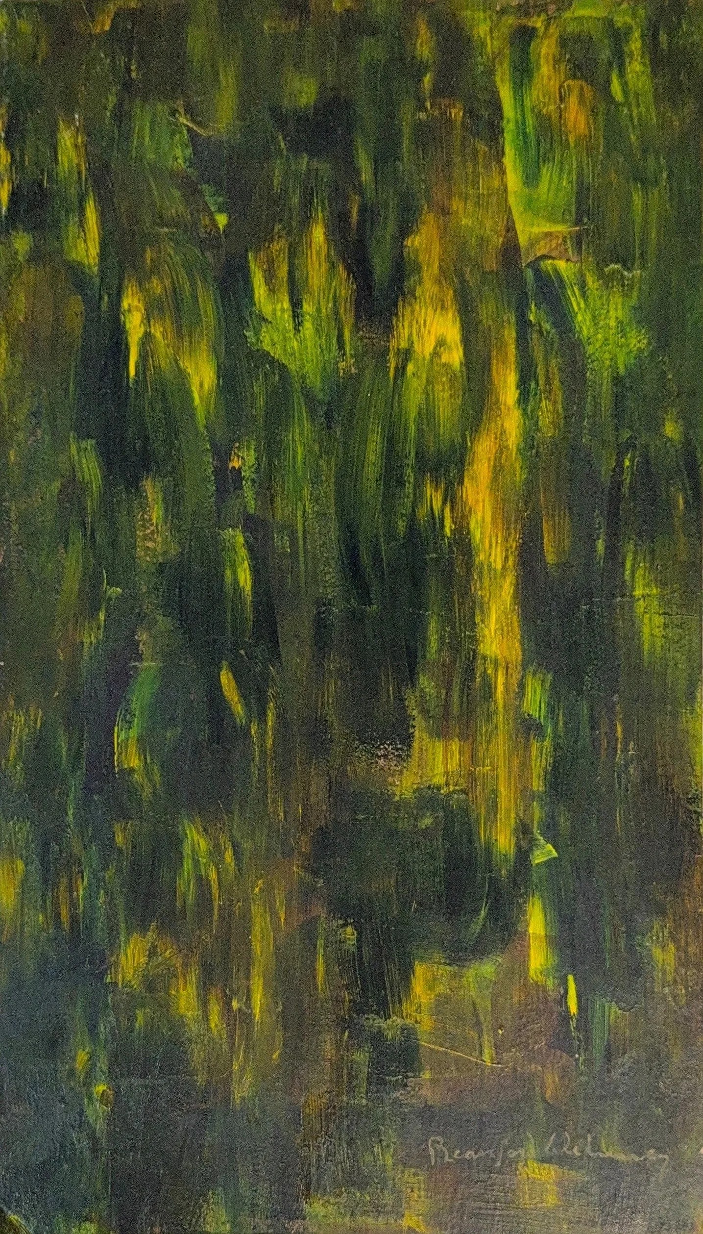 Beauford Delaney, Oil/Mix-Media on Cardboard, African-American (1901 - 1979): Artist, Year: Beauford Delaney, (1901 - 1979). Origin: African-American. Medium: Oil/Mix-Media on Paper. Dimensions: 12.5” x 7.5”. Condition: Excellent. Provenance: In Private collection. 