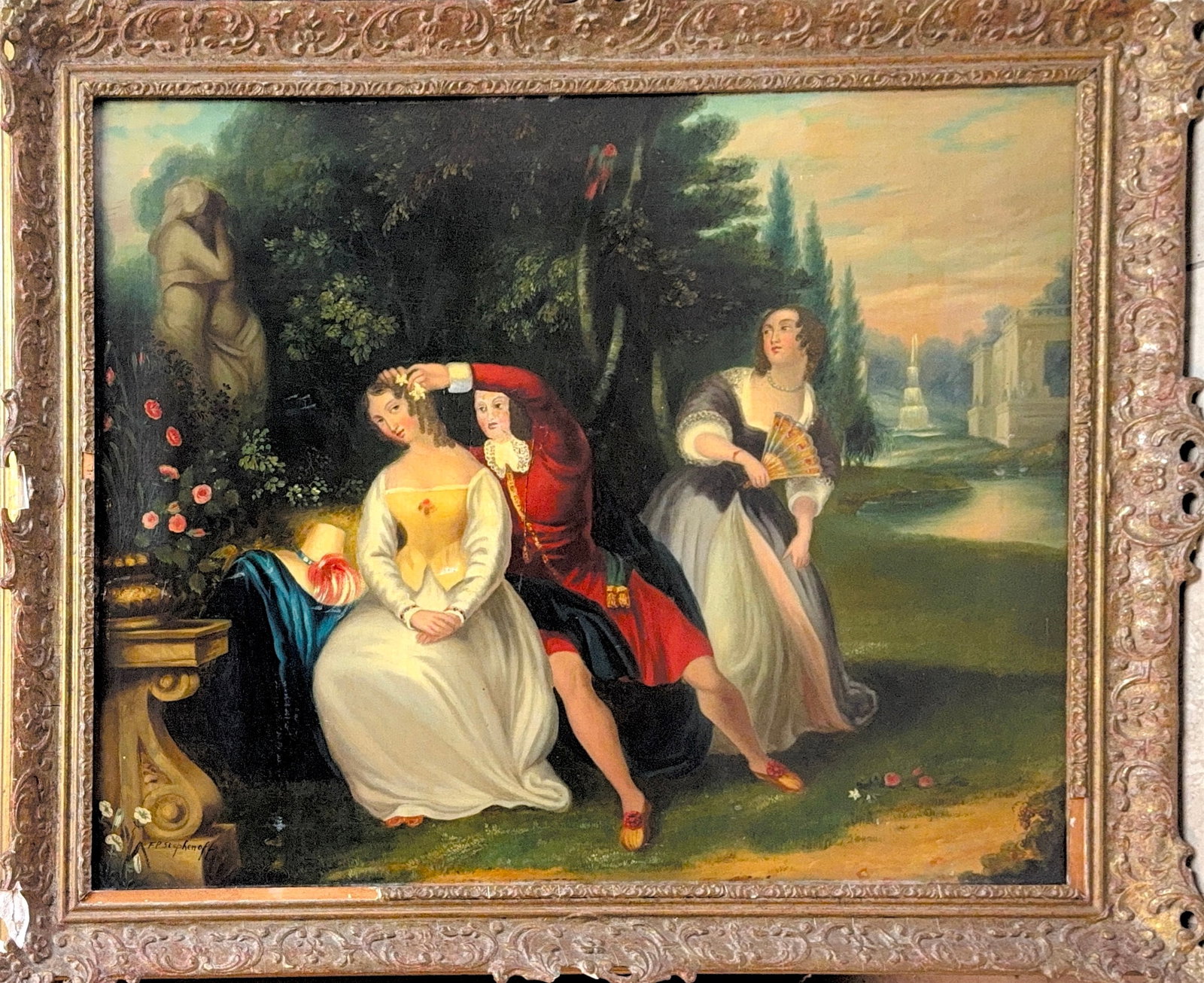 Francis Philip Stephanoff, Oil on Canvas, English (1788-1860) (1 of 8)
