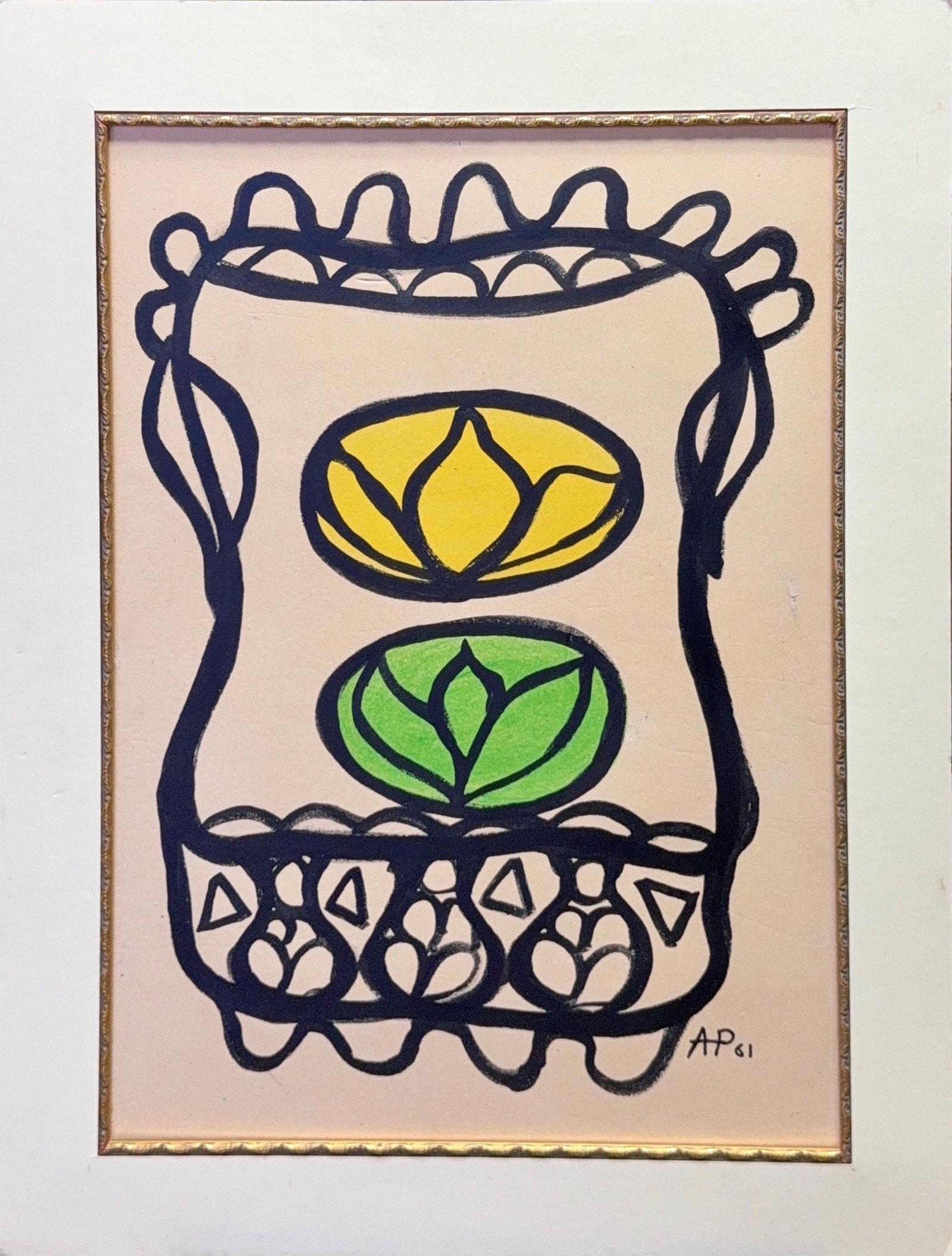 Amelia Pelaez, Watercolor on Paper, Cuban (1896 - 1968) Attributed: Artist, Year: Amelia Pelaez, (1896 - 1968). Origin: Cuban. Medium: Watercolor on Paper . Dimensions: 8" x 10"; 15.5” x 17 3/4”. Condition: Good antique condition. Additional Information: S