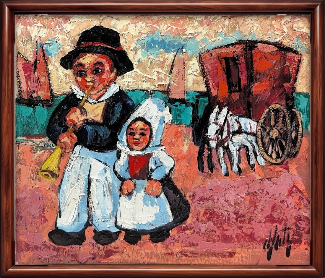 Henri D'Anty, Oil on Canvas, French (1910 - 1998): Artist, Year: Henri D'Anty, (1910 - 1998). Origin: French. Medium: Oil on Canvas. Dimensions: 21'' x 25.5''. Condition: Good overall. Additional Information: Signed lower right corner. The painting is