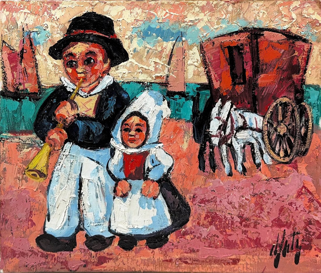 Henri D'Anty, Oil on Canvas, French (1910 - 1998): Artist, Year: Henri D'Anty, (1910 - 1998). Origin: French. Medium: Oil on Canvas. Dimensions: 21'' x 25.5''. Condition: Good overall. Additional Information: Signed lower right corner. The painting is