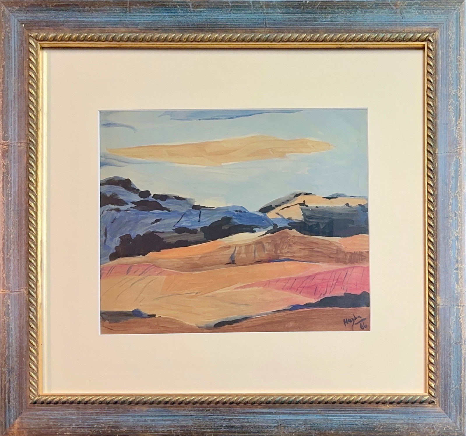 Henri Hayden, Watercolor/ Gouache/Mix-Media on Paper, Polish (1883 - 1970): Artist, Year: Henri Hayden, (1883 - 1970). Origin: Polish. Medium: Watercolor/ Gouache/Mix-Media on Paper. Dimensions: 9" x 12"; 17" x 20". Condition: Good overall. Additional Information: Signed lowe