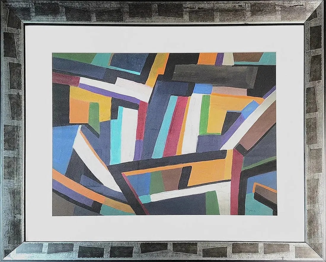 Nejad Melih Devrim, Acrylic/Mix-Media on Paper, Turkish (1923 - 1995): Artist, Year: Nejad Melih Devrim, (1923 - 1995). Origin: Turkish. Medium: Acrylic/Mix-Media on Paper. Dimensions: 19'' x 26''; 29.5'' x 36.5''. Condition: Good overall. Provenance : In Private