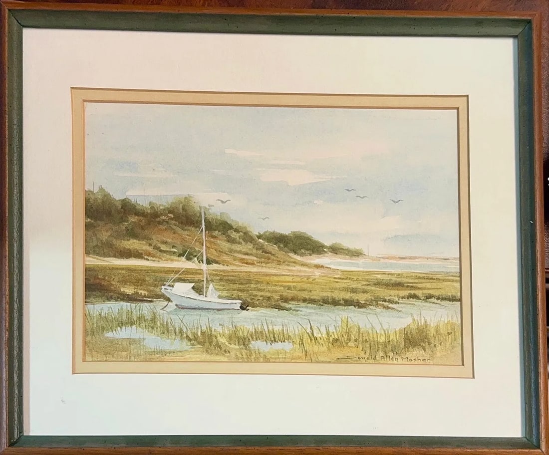 Donald Allen Mosher, Watercolor on Paper, American (1945 - 2014): Artist, Year: Donald A. Mosher, (1945 - 2014). Origin: American. Medium: Watercolor on Paper. Dimensions: 6'' x 9''; 10 1/4'' x 12 3/4''. Condition: Good overall. Additional Information: Signed lower 