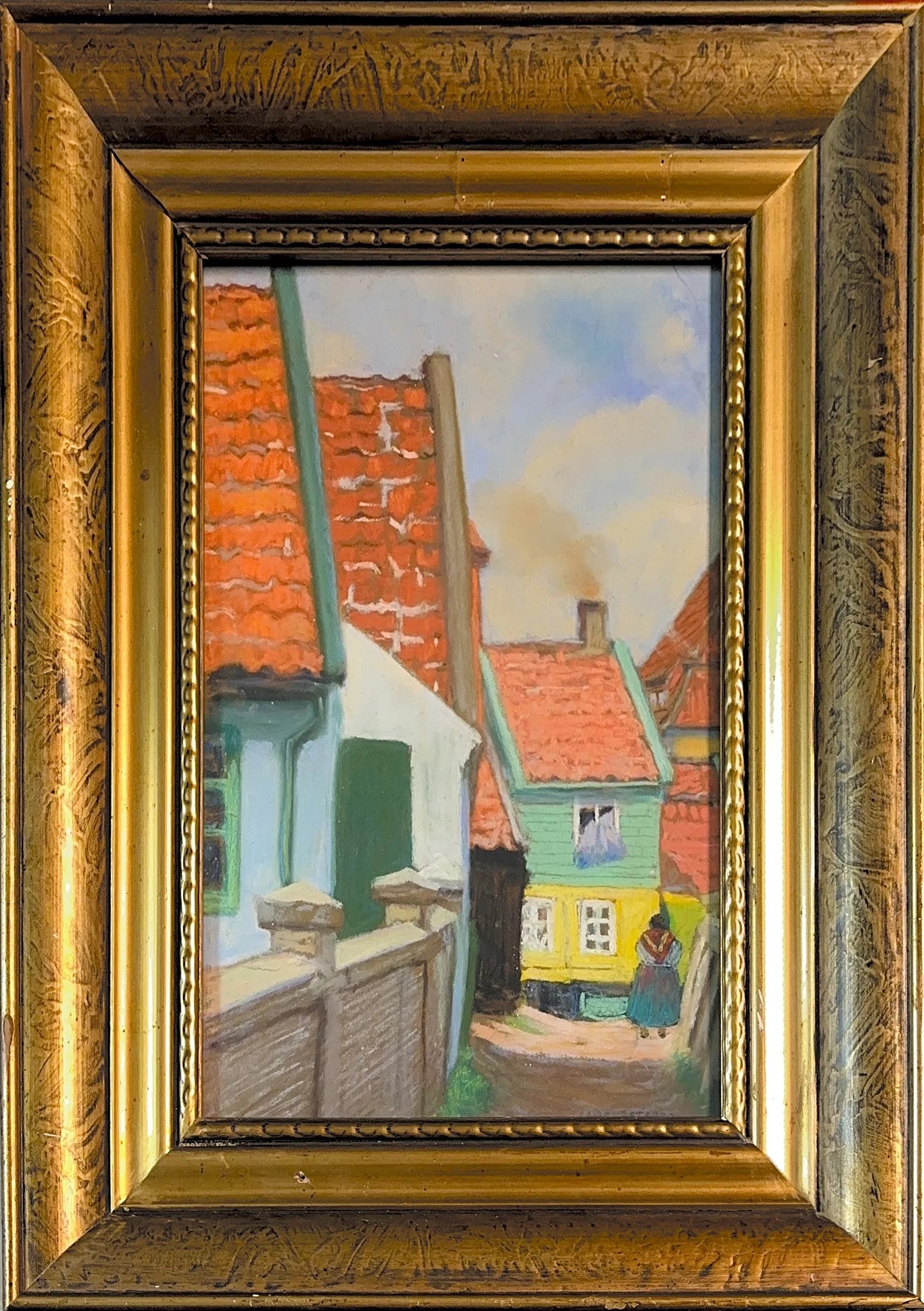 Jane Peterson, Pastel on Paper, American (1876 -1965): Artist, Year: Jane Peterson (1876 - 1965). Origin: French. Medium: Oil on Canvas. Dimensions: 19? x 14.5?. Condition: Good overall. Additional Information: Signed lower right corner. The painting is i