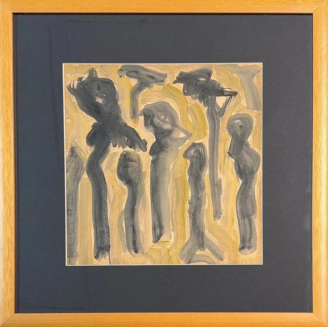 Purvis Young, Watercolor on Paper, American (1943 - 2010): Artist, Year: Purvis Young (1943 - 2010). Origin:American. Medium: Watercolor on Paper. Dimensions: 12 1/4? x 12?; 20? x 19?. Condition: Good overall. Additional Information: Signed lower right corner