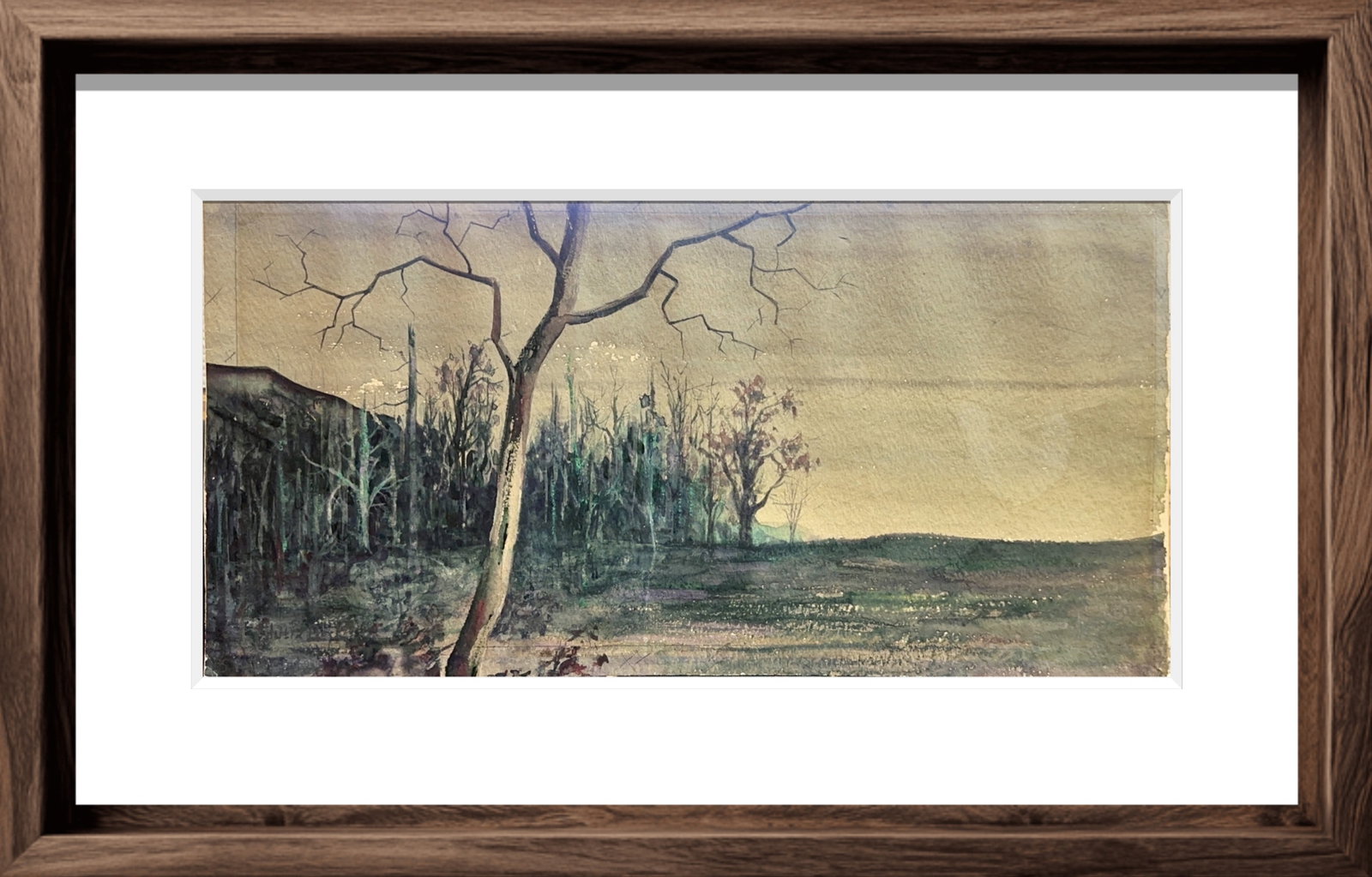 Julia Beck, Watercolor on Paper, Swidish (1853 - 1935): Artist, Year: Julia Beck, (1853 - 1935). Origin: Swidish. Medium: Watercolor on Paper. Dimensions: 8 1/4" x 16 1/4''. Condition: Good overall. Provenance : In Private Collection. Purchased from the Es