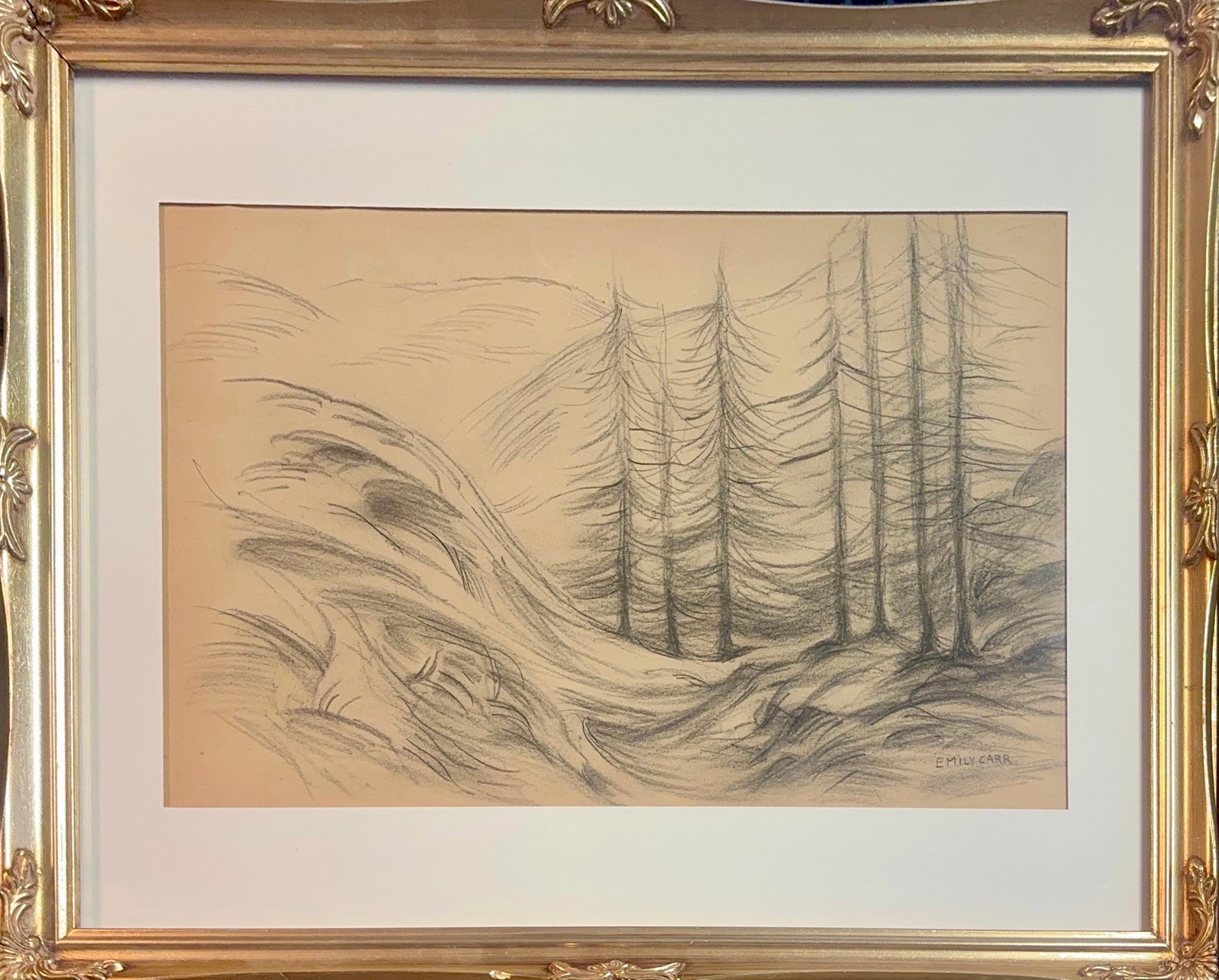 Emily Carr, Charcoal/Pen/Mix-Media on Paper, Canadian (1871-1945) (1 of 7)