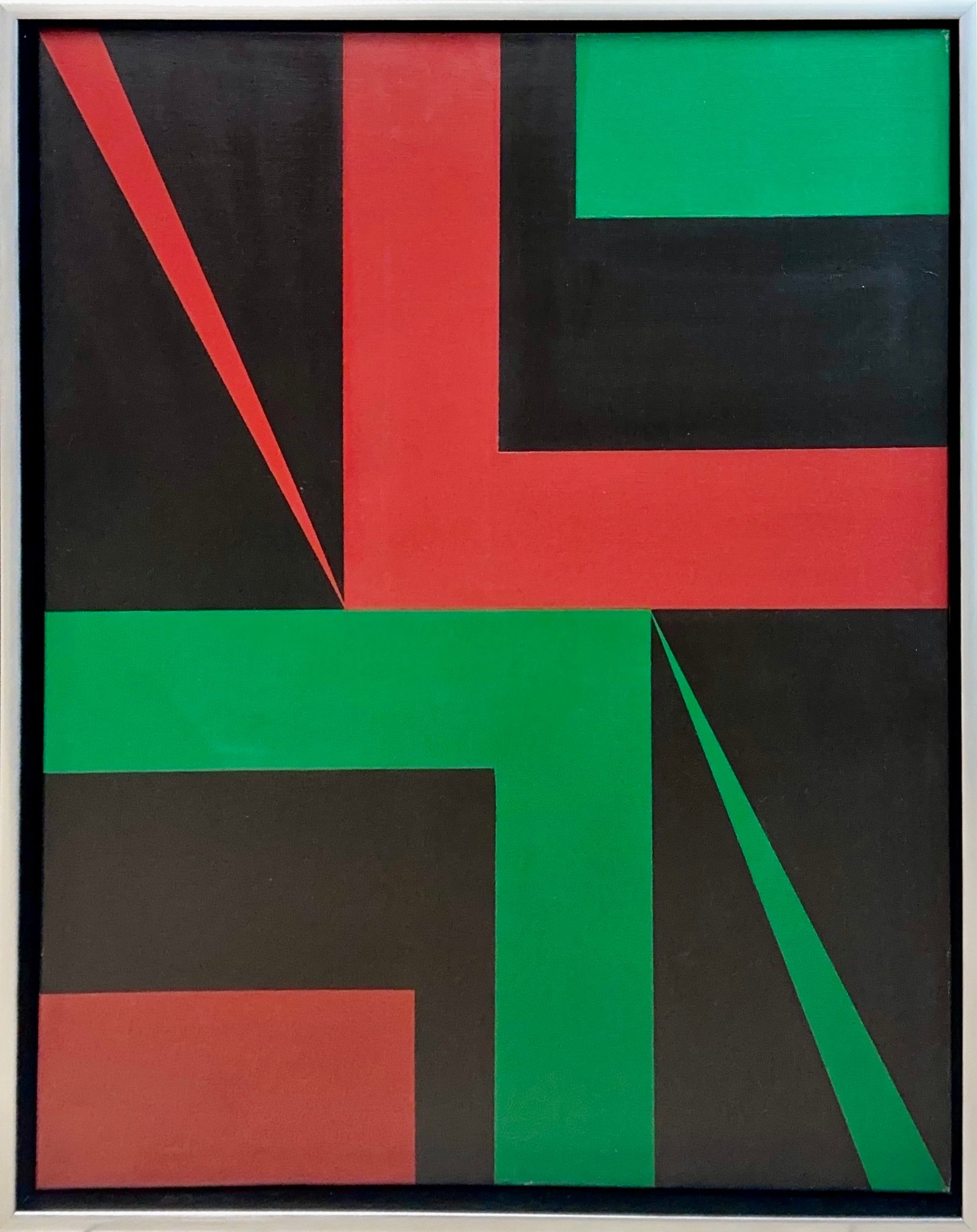 Carmen Herrera, Acrylic on Canvas, Cuban (1915-2022) 'Untitled': Artist, Year: Carmen Herrera, (1915-2022). Origin: Cuban. Medium: Acrylic on Canvas. Dimensions: 30? x 24?; 31.5? x 25.5?. Condition: Good overall. Provenance: In Private collection by Inheritance fro