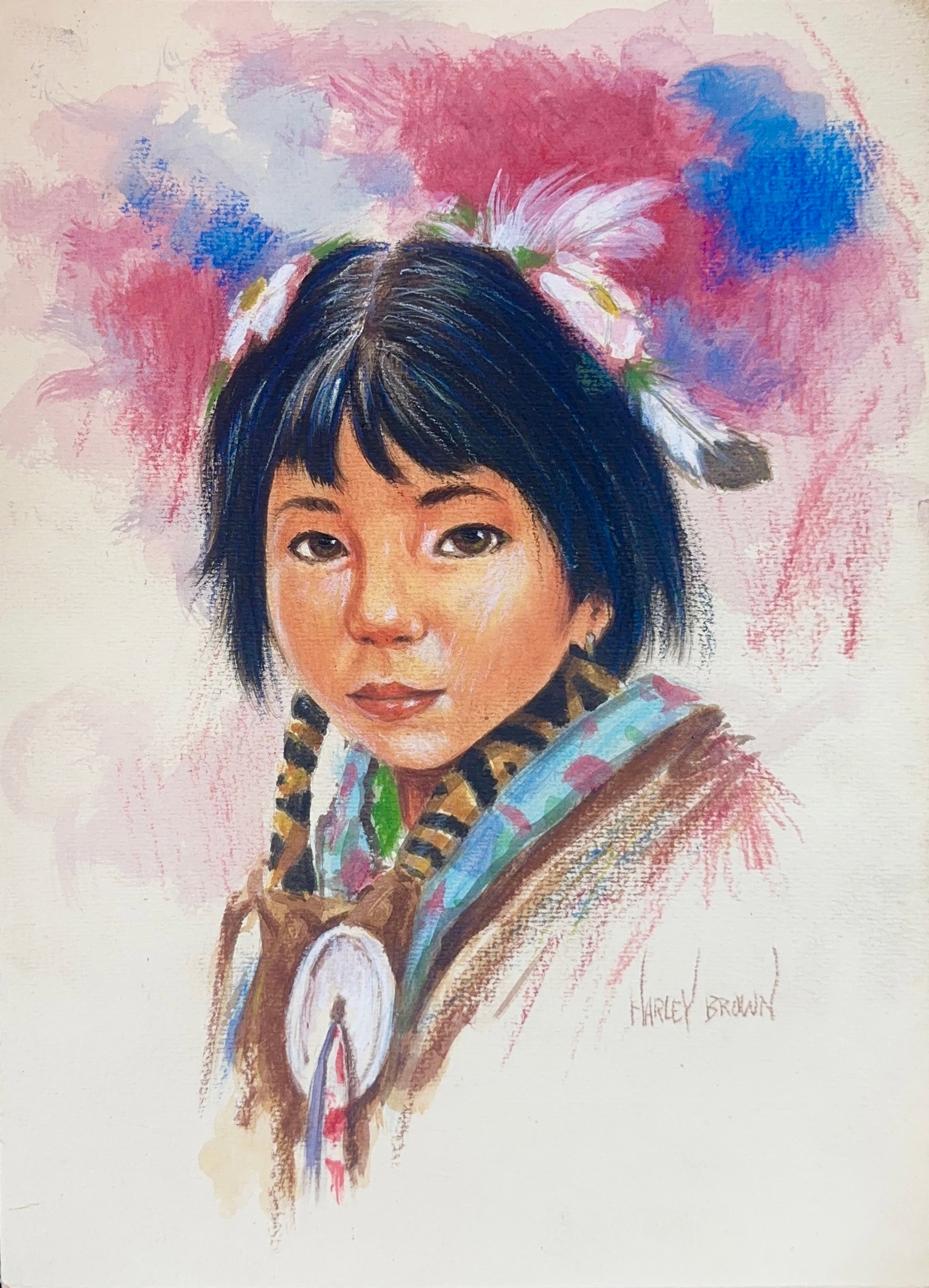 Harley Brown, Pastel/Watercolor/Mix-Media on Card Board, Canadian (1939-Ongoing): Artist, Year: Harley Brown, (1939-Ongoing). Origin: Canadian. Medium: Pastel/Watercolor on Card board. Dimensions: 14.5'' x 10''. Condition: Good overall. Additional Information: Signed lower right. T