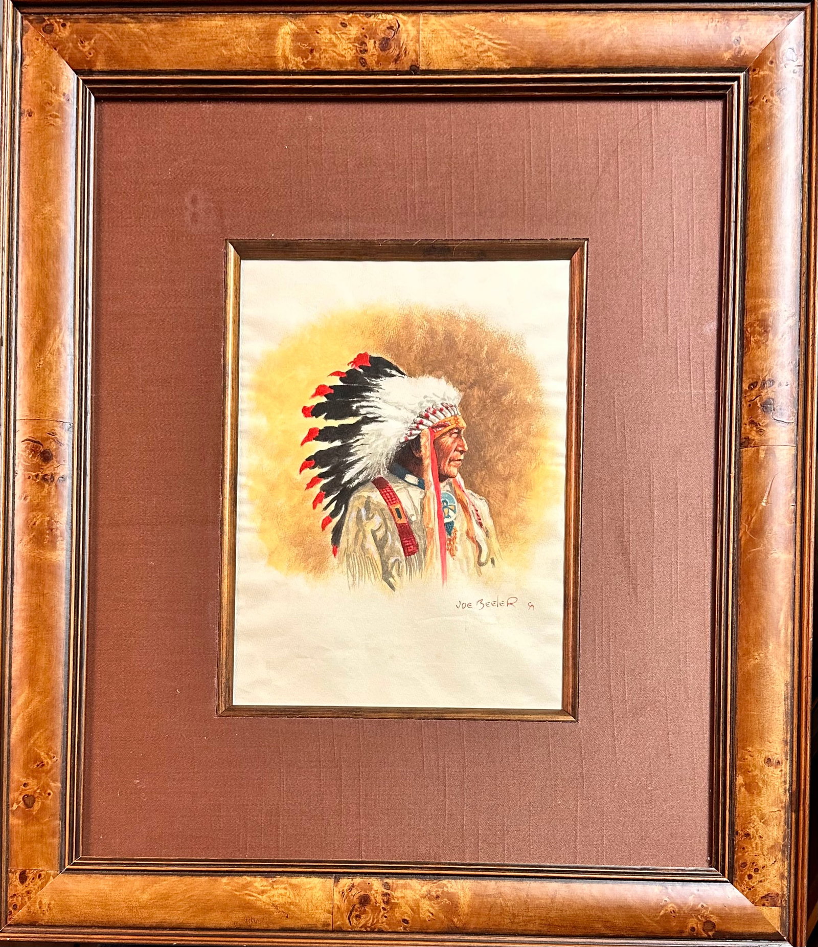 Joe Beeler, Watercolor on Artist Paper, American (1931-2006): Artist, Year: Joe Beeler, (1931-2006). Origin: American. Medium: Watercolor on artist paper.Dimensions: 11'' x 8''. 23'' x 20''. Condition: Good overall. Additional Information: Signed lower right. Th