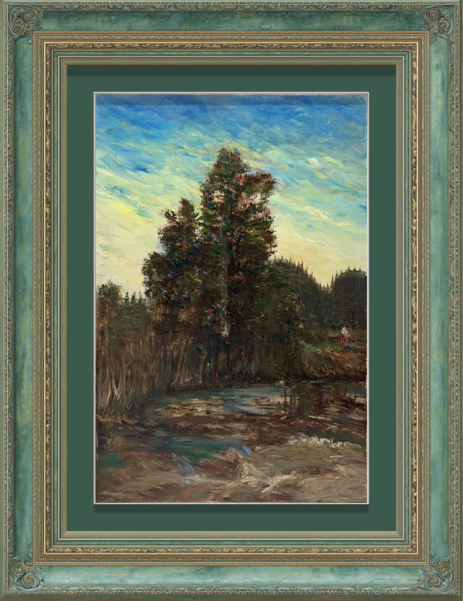 Homer Ransford Watson, Oil on Canvas, Canadian (1855-1936): Artist, Year: Homer Ransford Watson, (1855-1936). Origin: Canadian. Dimensions: 36” x 24”. Condition: Good overall. Provenance: In Private collection. Additional Information: Signed lower 