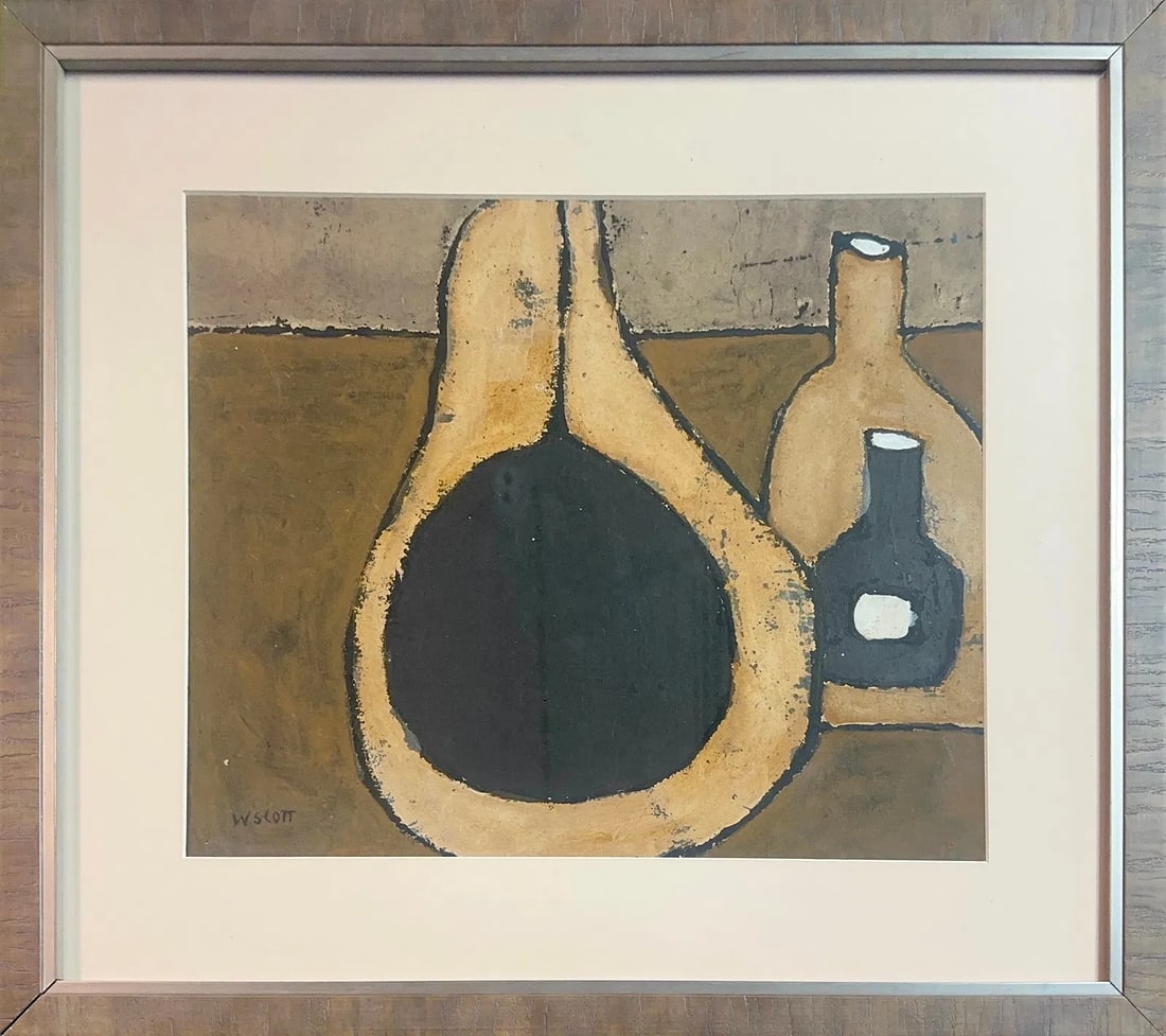 William Scott, Oil Mix Media on Card Board, British (1913-1989) (1 of 9)
