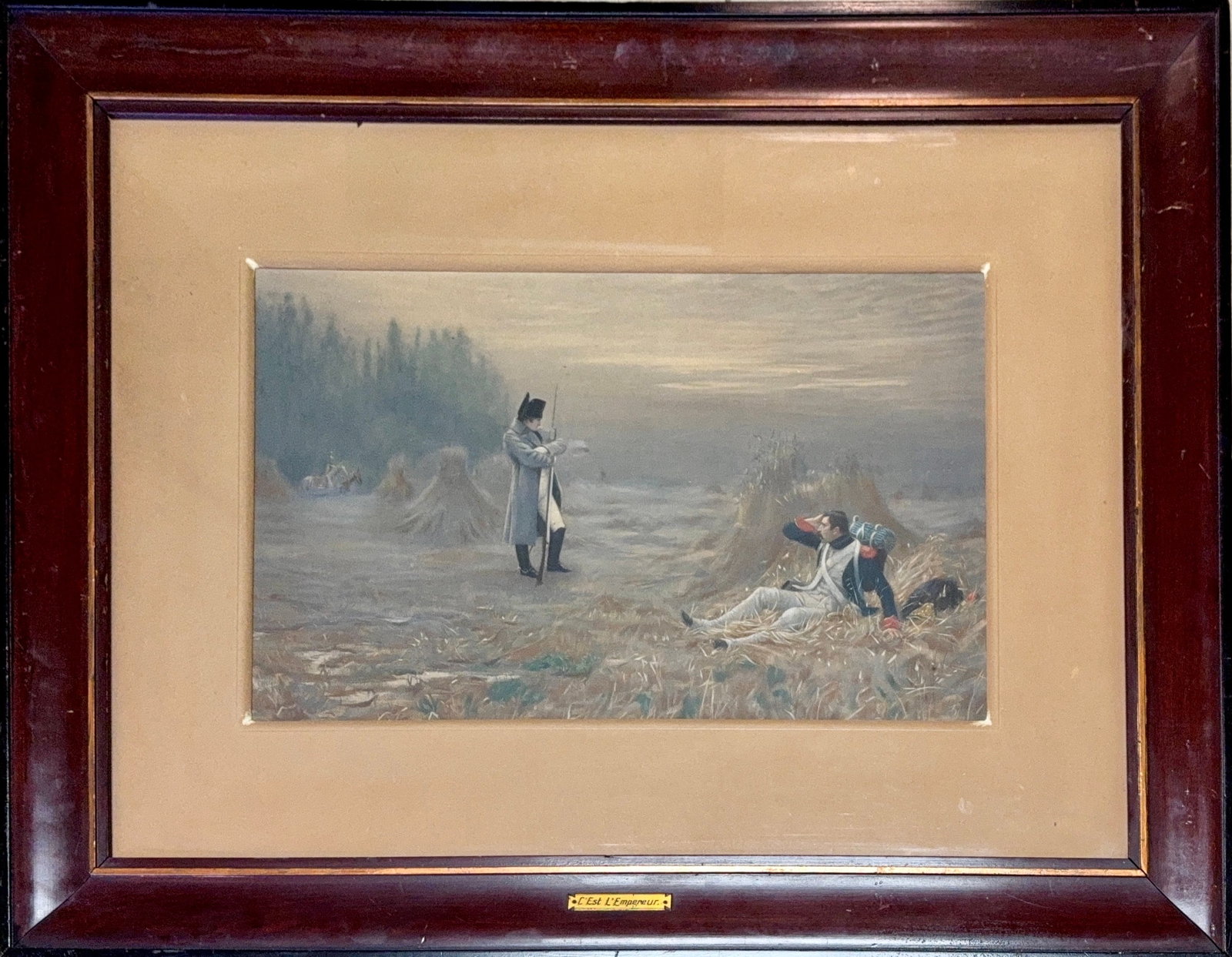 Hugh Glazebrook, Signed Print, British (1855-1937) Emperor, Napoleon War Scene: Artist, Year, Title: Hugh de Twenebrokes Glazebrook, (1855-1937), C'est I'Empereur. Origin: British. Medium: Print. Dimensions: 13'' x 21''. 27'' x 35.5''. Condition: Good overall. Provenance: In Priv