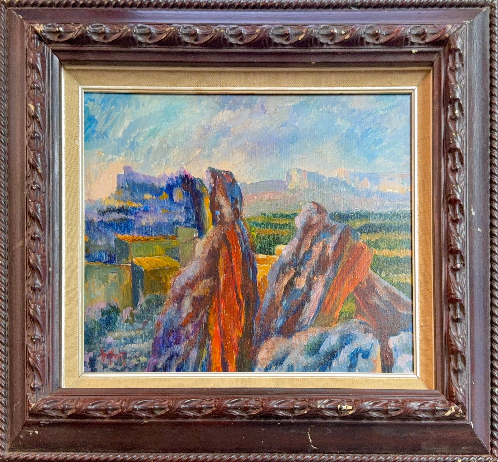 Arthur Best, Oil on Wood Board, Canadian (1859-1935): Artist, Year: Arthur Best, (1869-1935). Origin: Canadian. Medium: Oil on wood board. Dimensions: 9'' x 11.5''. 15'' x 17.5''. Condition: Good overall. Provenance: In Private Collection. Additional Inf