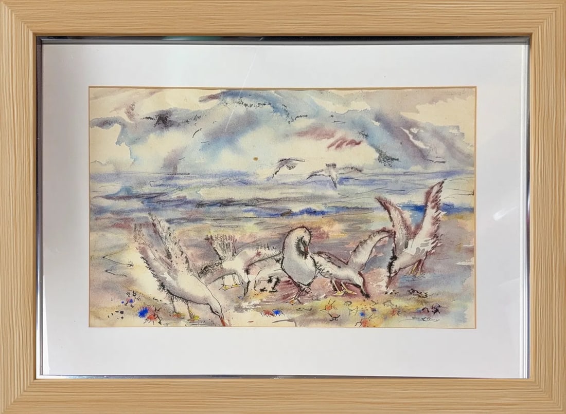Unsigned Artwork, Watercolor/Mix-Media on Paper (1 of 8)