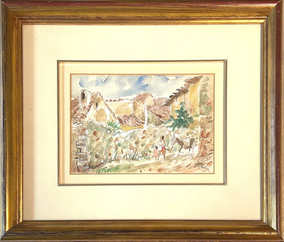 Abraham Weinbaum, Watercolor/Mix-Media, Polish Painter (1890 - 1943) (1 of 6)