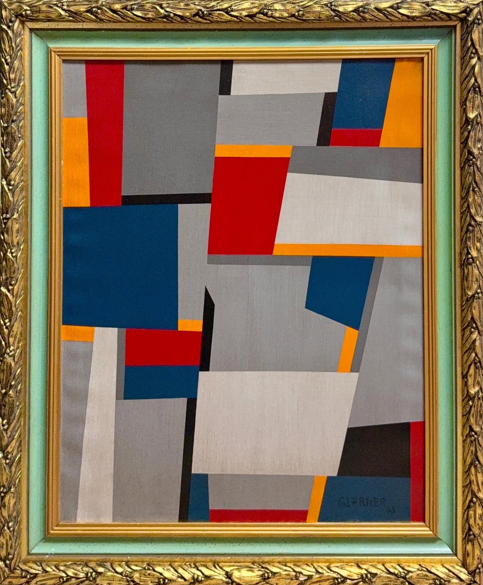 Fritz Glarner, Oil on Canvas, Swiss-New Yorker (1899-1972) (1 of 8)