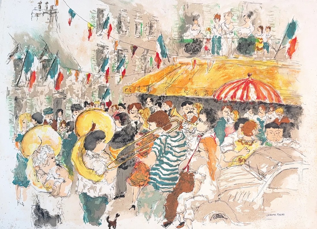 Jerome Myers, Watercolor/Mix-Media on Paper, American (1867 - 1940) (1 of 7)