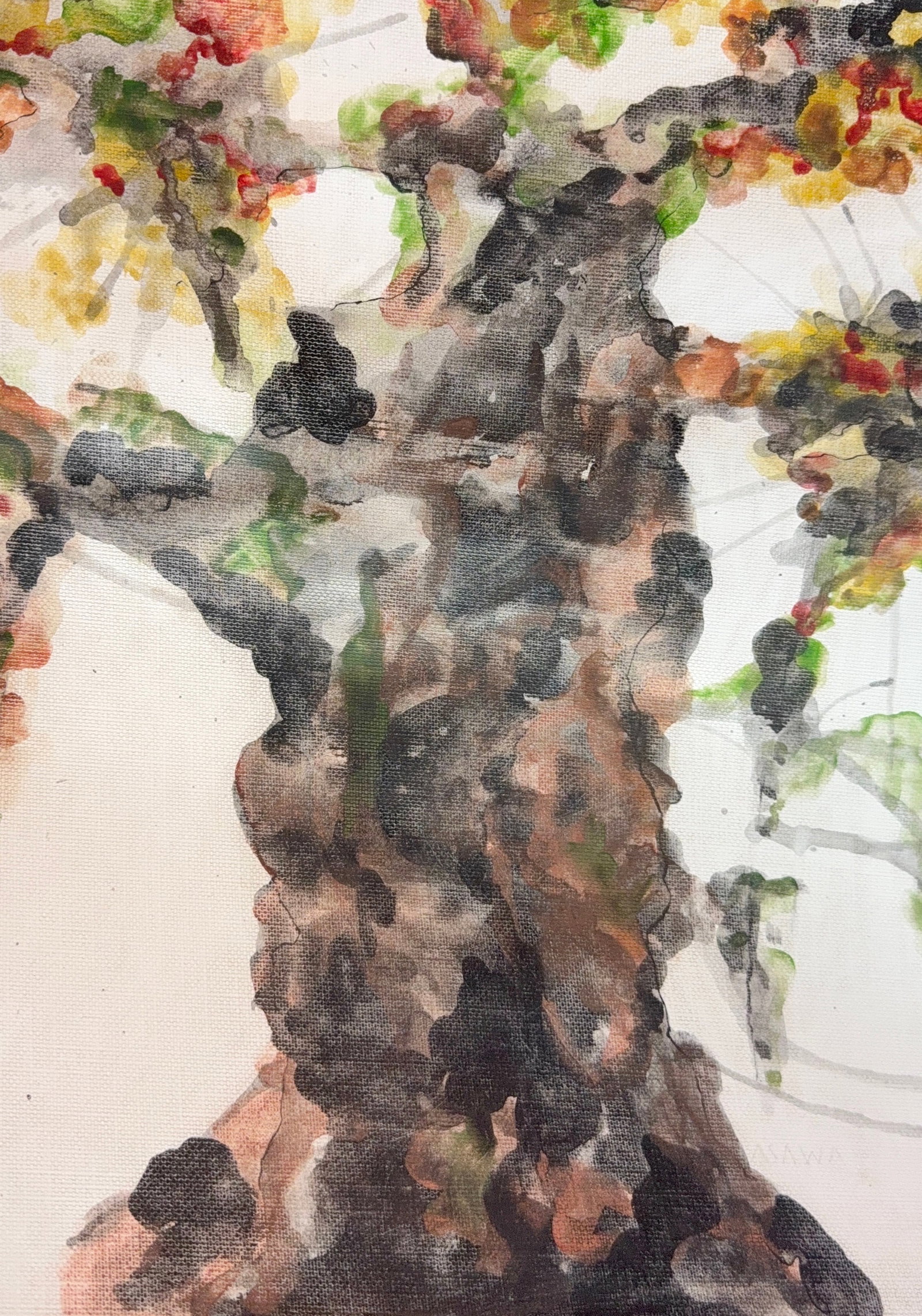 Ruth Lanier Asawa, Oil on Artist Canvas Paper, American (1926-2013): Artist, Year: Ruth Lanier Asawa, (1926-2013). Origin: American. Medium: Oil on Artist canvas paper. Dimensions: 16? x 12?. Condition: Good overall. Provenance: In Private collection. Additional Inform