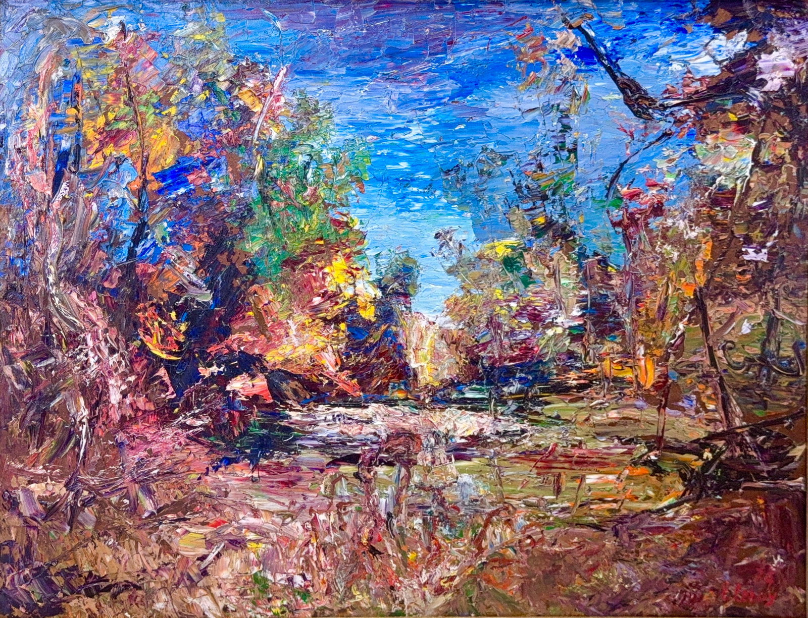 Eugene Leroy, Oil on Wood Board, French (1910-2000): Artist, Year, Title: Eugene Leroy, (1910-2000). Origin: French. Medium: Oil on wood board. Dimensions: 23.5” x 29.5”. 28” x 34.5”. Condition: Good overall. Provenance: In Priva