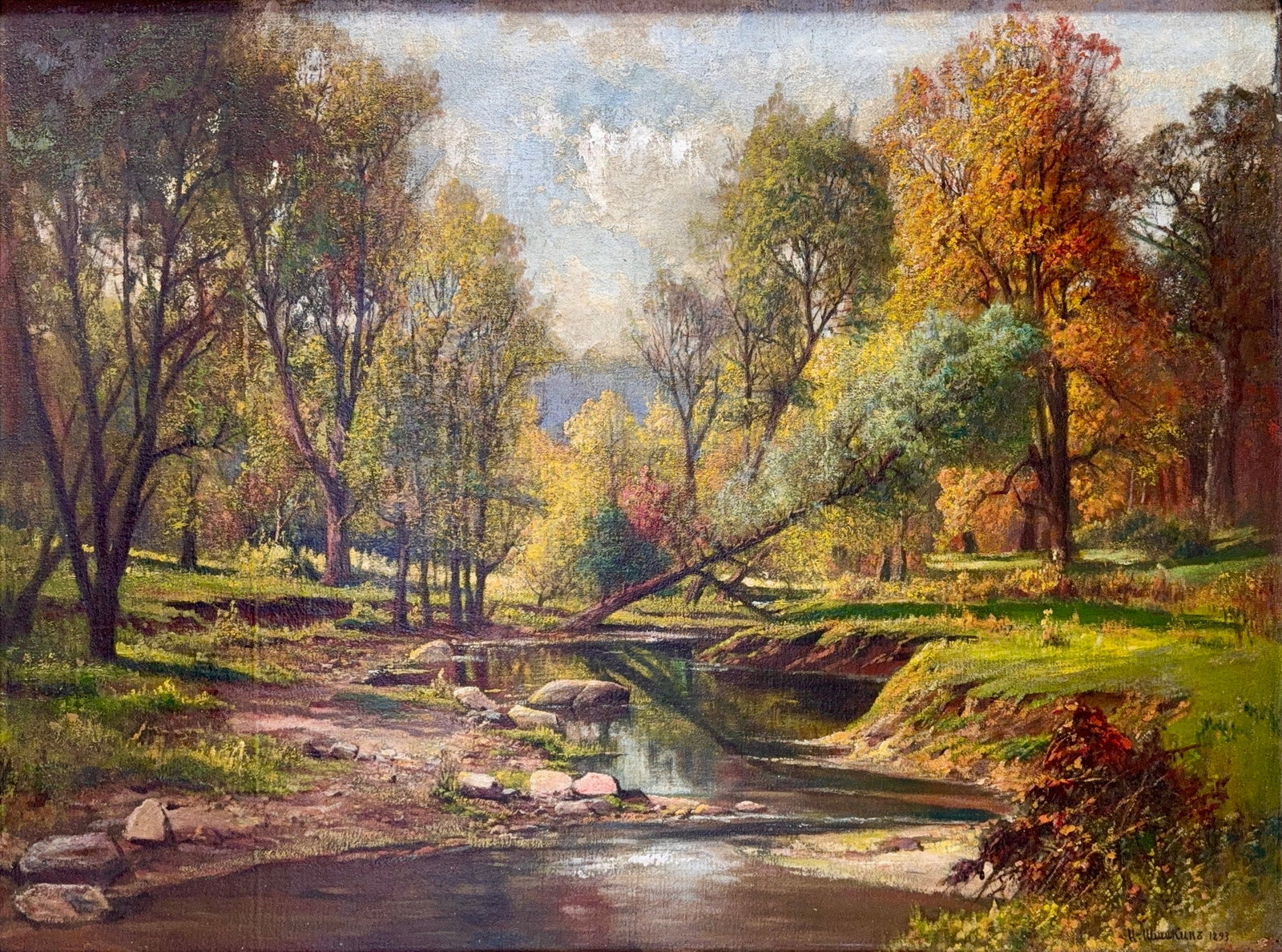 Ivan Shishkin, Oil on Canvas, Russian (1832-1898): Artist, Year, Title: Ivan Shishkin, (1832-1898). Origin: Russian. Medium: Oil on canvas. Dimensions: 26” x 35.5”. 32” x 41.5”. Condition: Good overall. Provenance: In Private c