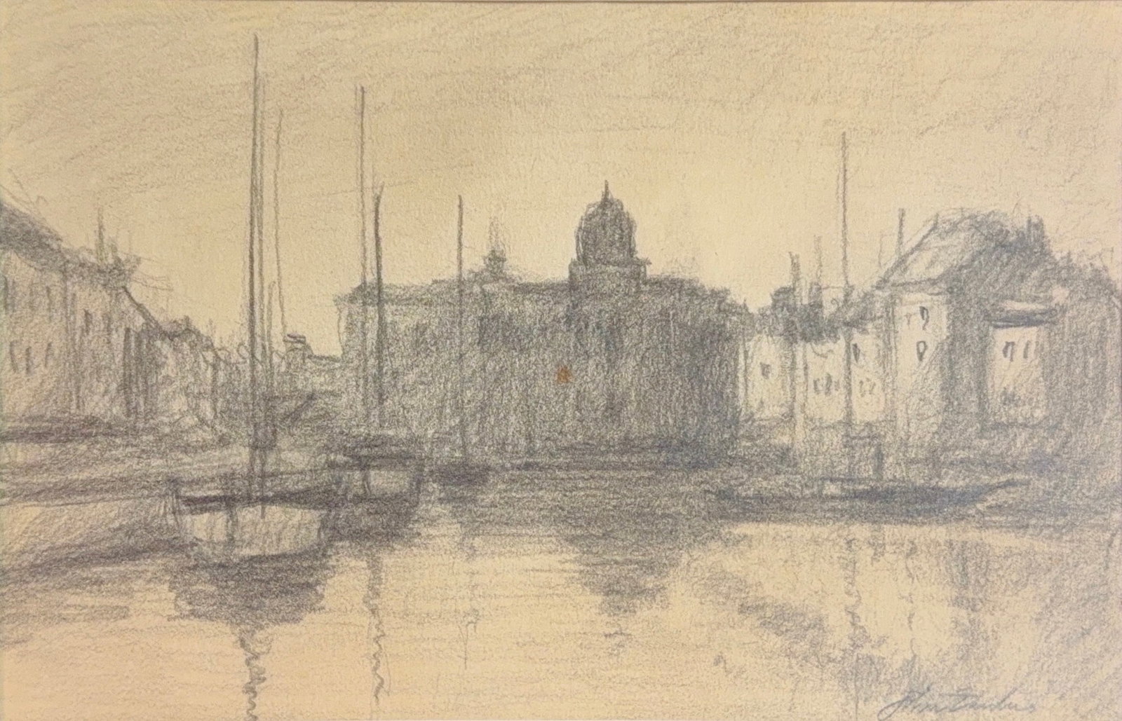 Johan Barthold Jongkind, Pencil on Paper, Dutch (1819-1891): Artist, Year, Title: Johan Barthold Jongkind, (1819-1891). Origin: Dutch. Medium: Pencil on paper. Dimensions: 4.5” x 7”. 8.5” x 11”. Condition: Good overall. Additional Inform