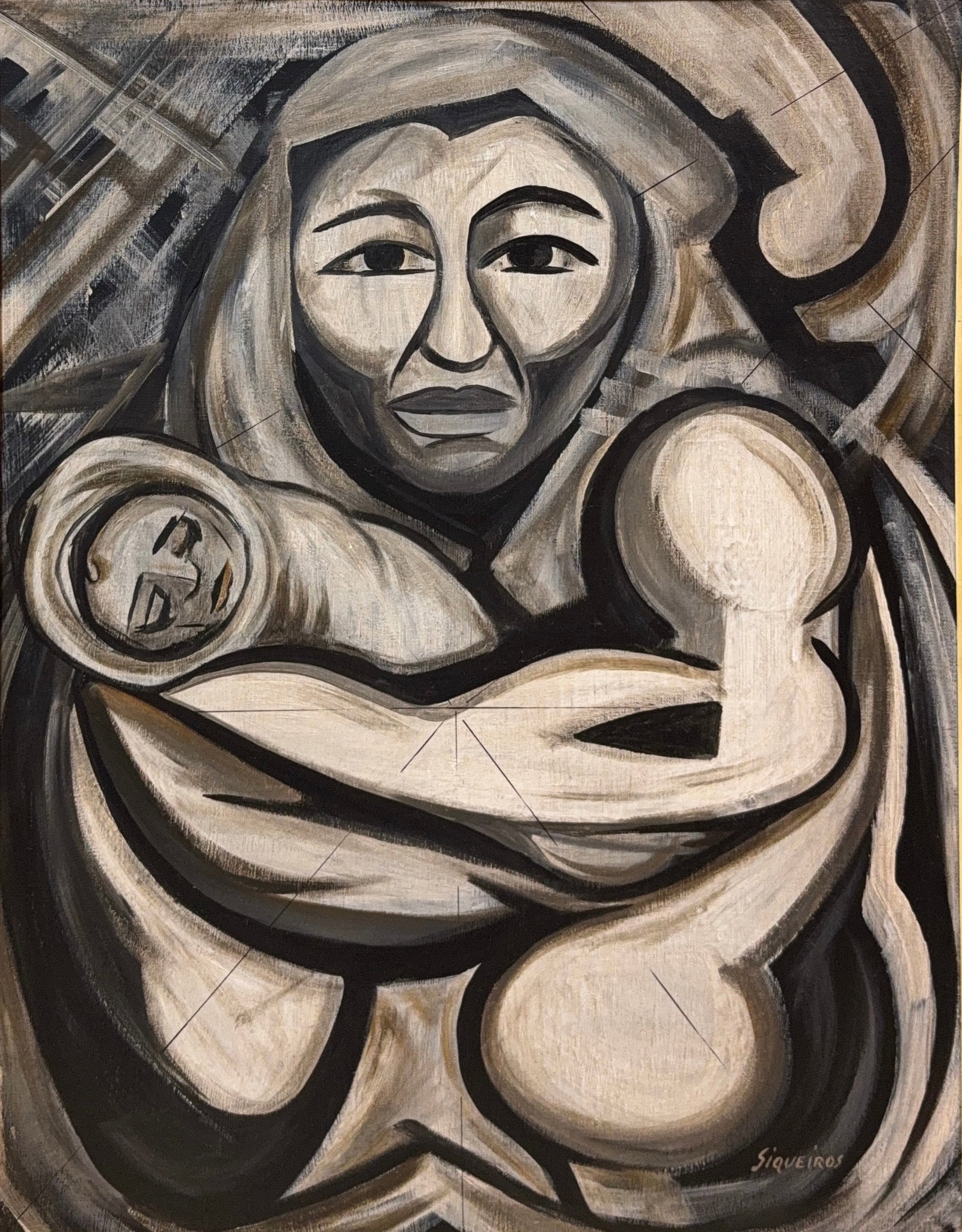 David Alfaro Siqueiros, Oil on Canvas, Mexican (1896-1974) (1 of 7)