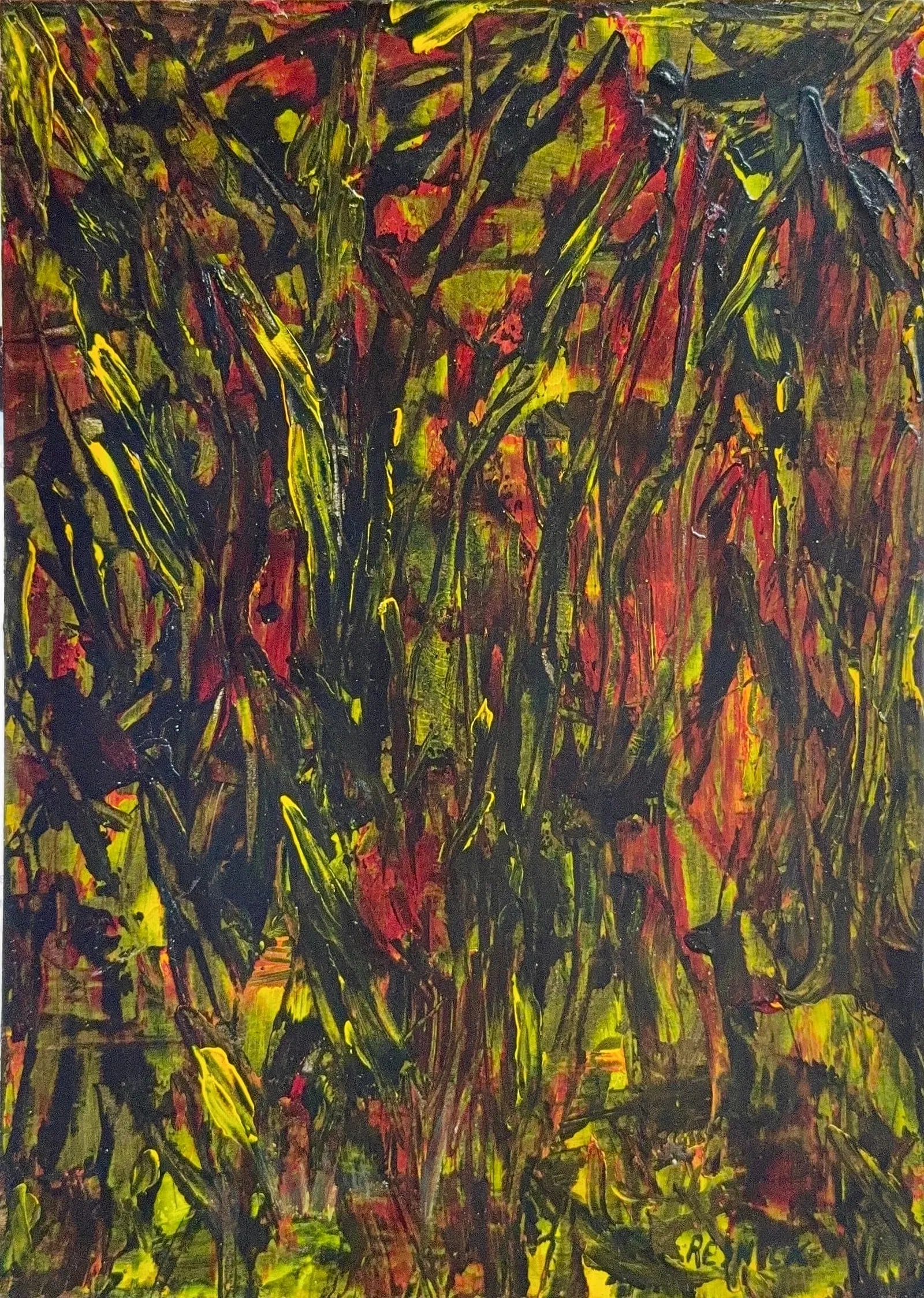 Milton Resnick, Oil on Cardboard, Ukraine (1917-2004): Artist, Year: Milton Resnick, (1917-2004). Origin: Ukraine. Medium: Oil on cardboard. Dimensions: 14'' x 10''. Condition: Good overall. Provenance: In Private collection by recent Inheritance. Additio