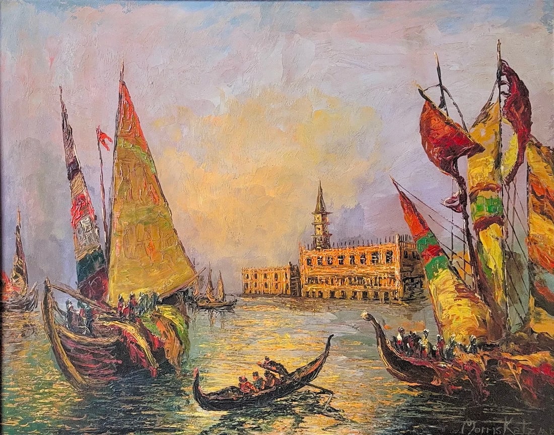 Morris Katz, Oil on Wood Board, Polish (1932 - 2010) CELEBRATING THE FAMOUS JUBILEE YEAR: Artist, Year: Morris Katz, (1932-2010). Origin: Polish. Medium: Oil on wood board. Dimensions: 23.5'' x 29''. 33'' x 38.5''. Condition: Good overall. Additional Information: Signed lower right, dated.