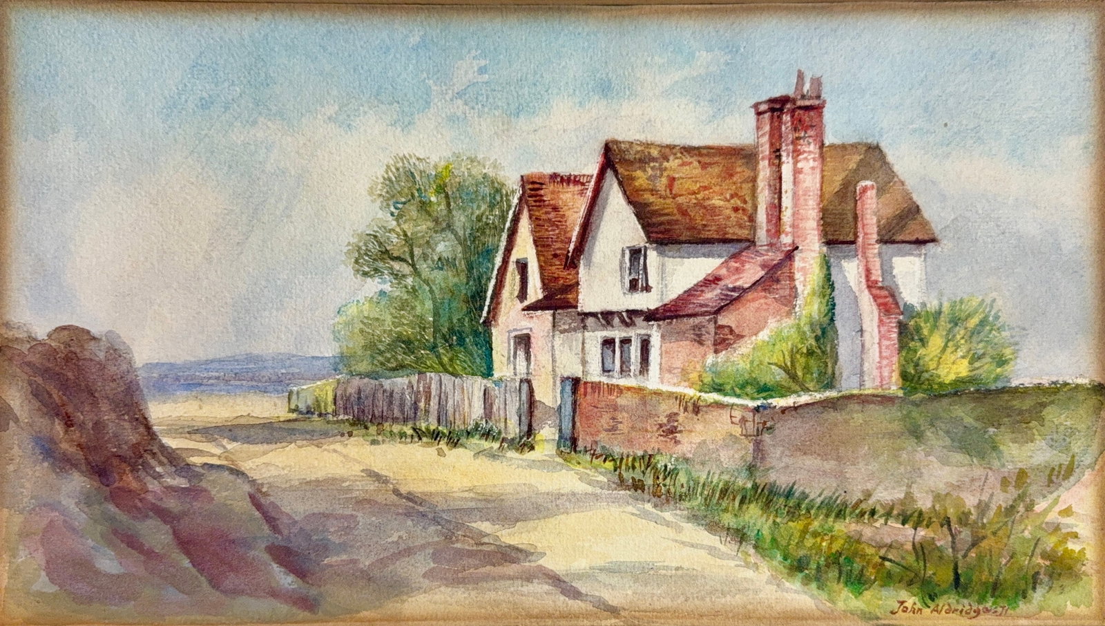John Arthur Malcolm Aldridge, Watercolor on Artist Paper, English (1905-1983) (1 of 7)