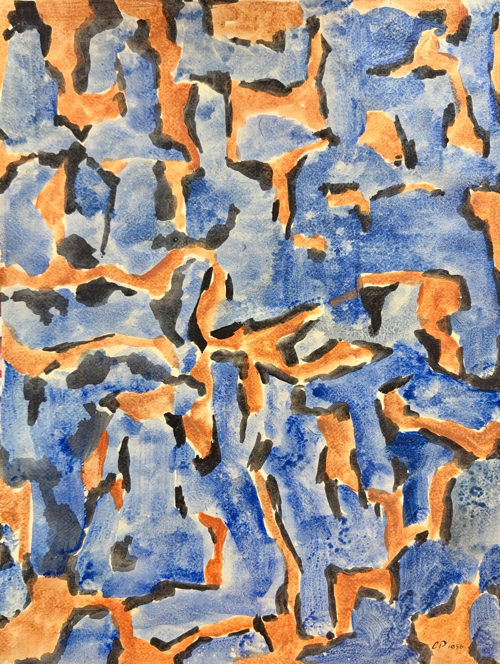 Charles Pollock, Gouache/ Mix Media on Artist Card Board, American (1902-1988)