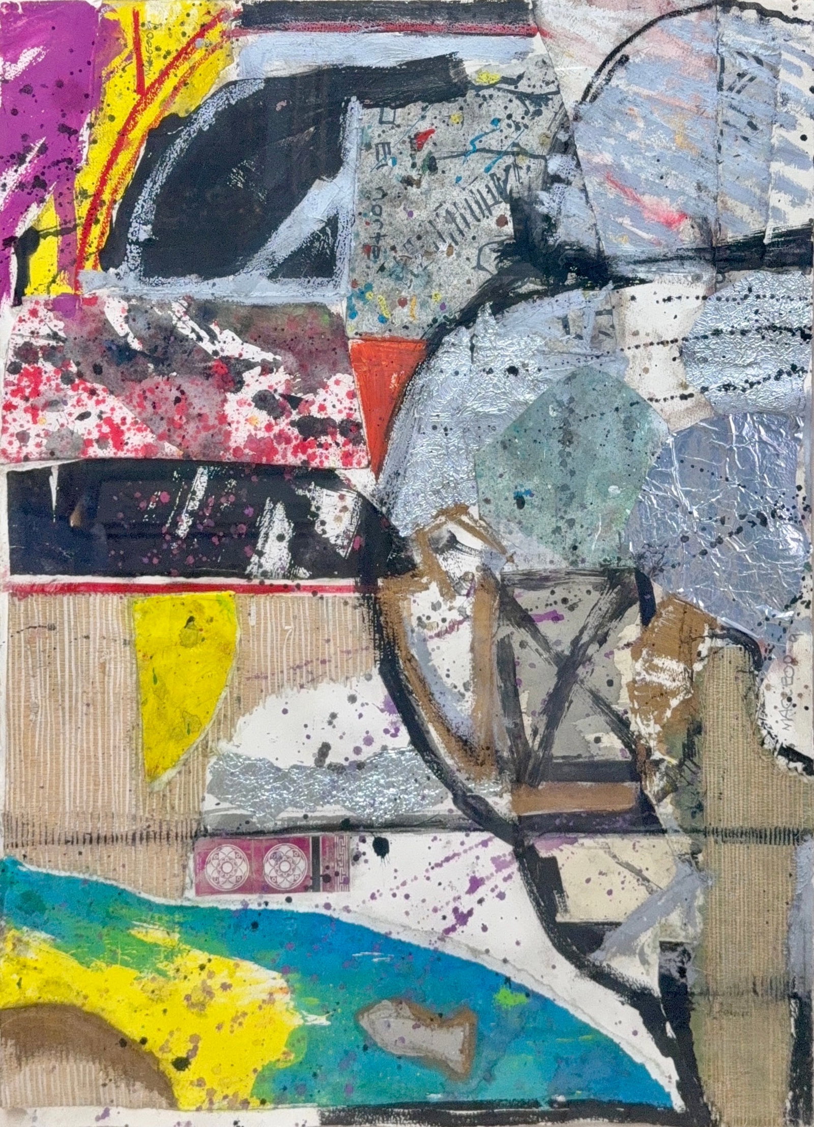 Scott Macleod, Collage/Acrylic/Mix Media, Canadian (1965-Ongoing) "El Norte" (1 of 11)