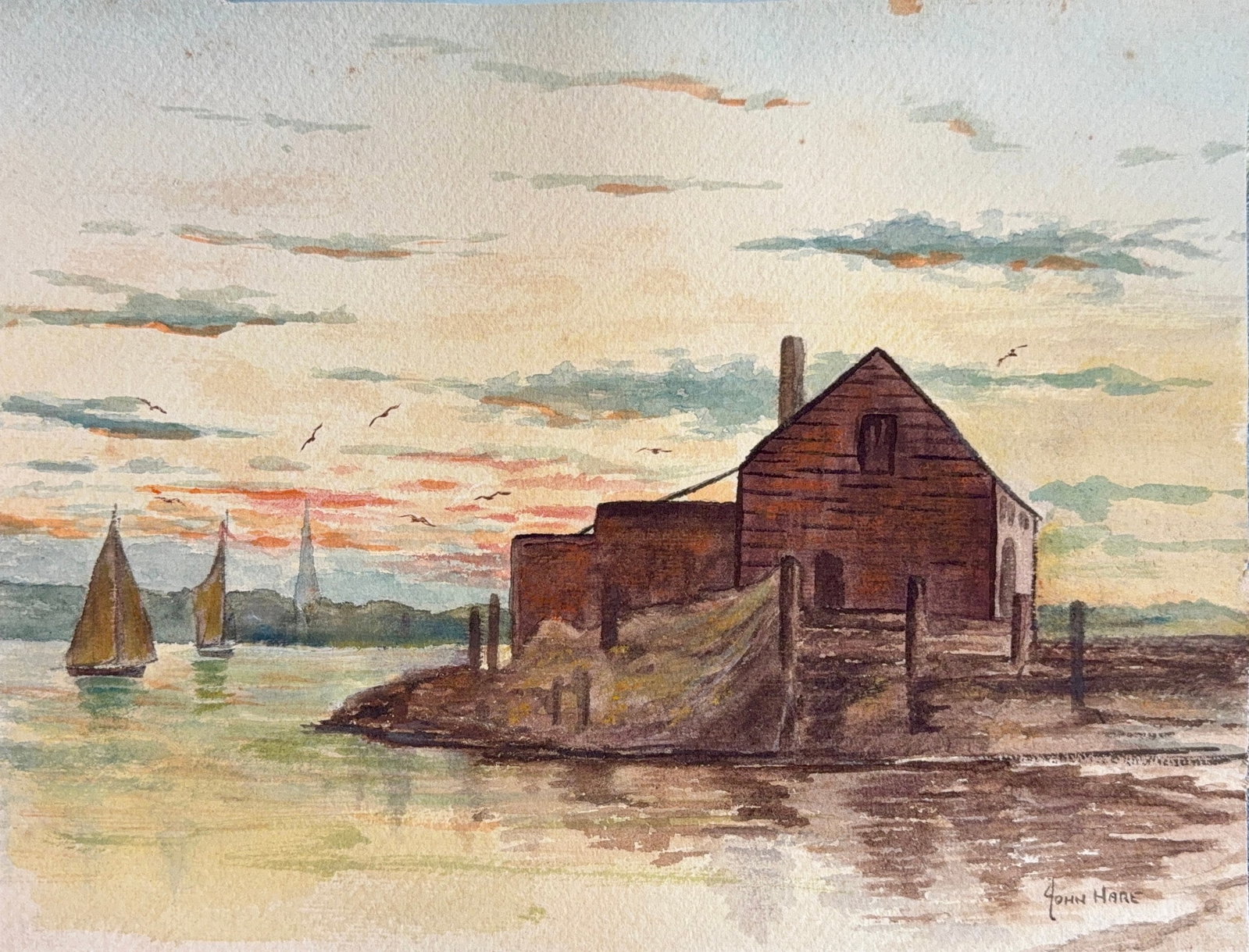John Cuthbert Hare, Watercolor on Artist paper, American (1908-1978) (1 of 6)