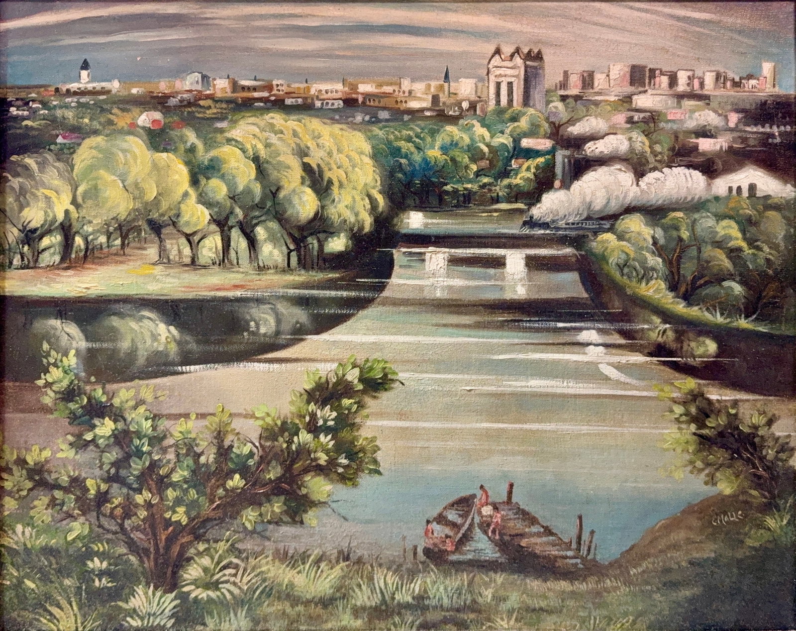 Charles Malle, Oil on Canvas, French (1935-2023): Artist, Year, Title: Charles Malle, (1935-2023). Origin: French. Medium: Oil on canvas. Dimensions: 17.5'' x 23.5''. 23.5'' x 29.5''. Provenance: In Private collection. Condition: Good overall. Additi