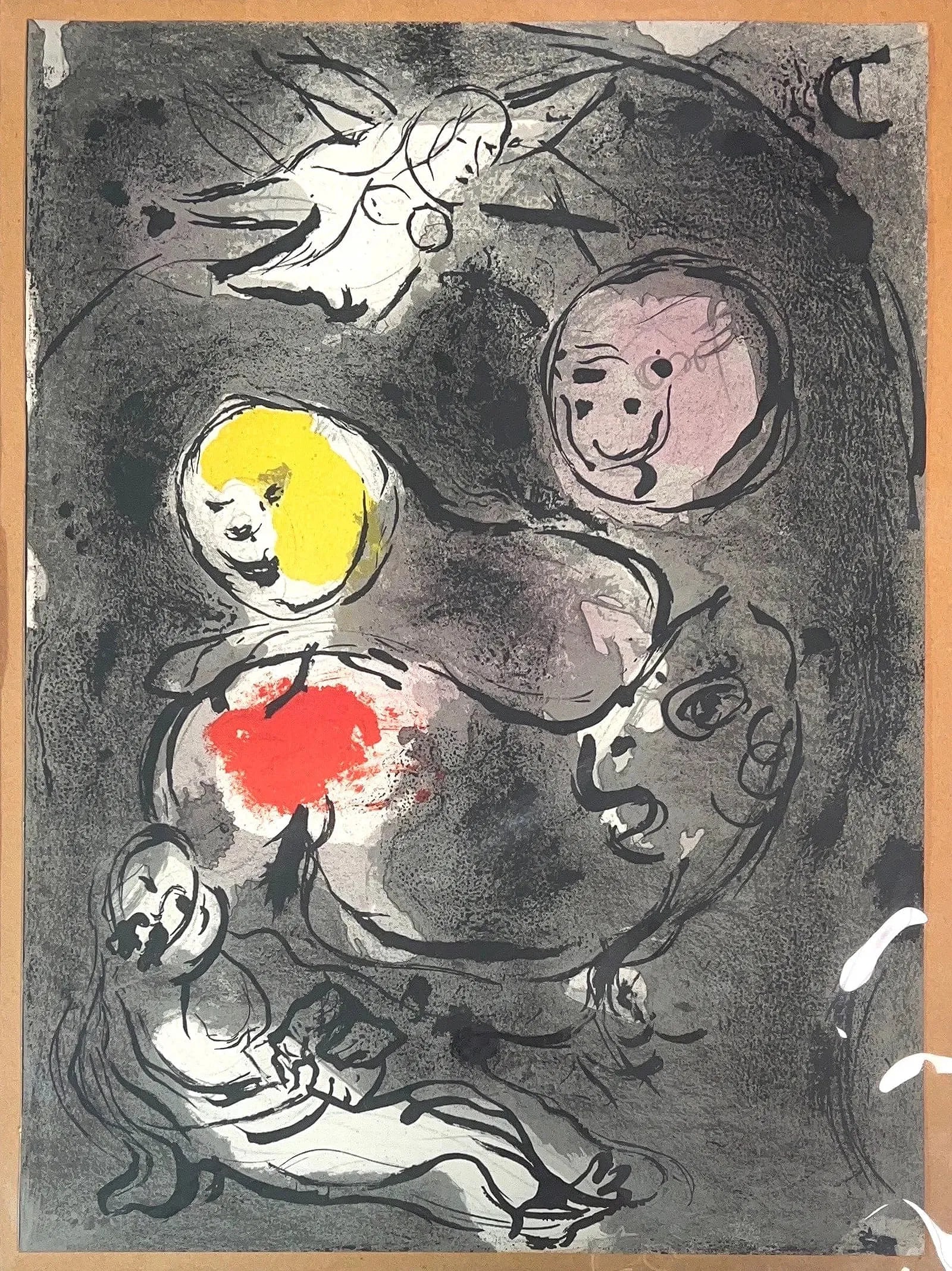 Marc Chagall, Original Litograph, Russian-French (1887 - 1985) "The First Bible" (1 of 6)