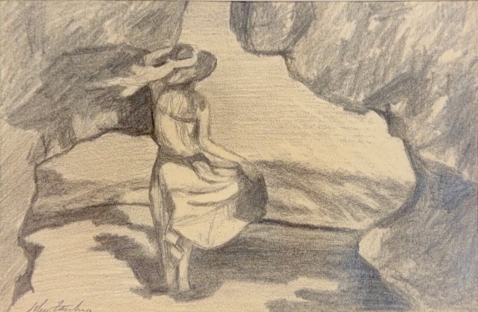 Johan Barthold Jongkind, Pencil on Paper, Dutch (1819-1891): Artist, Year, Title: Johan Barthold Jongkind, (1819-1891). Origin: Dutch. Medium: Pencil on paper. Dimensions: 4.5” x 7”. 9.5” x 12”. Condition: Good overall. Additional Inform