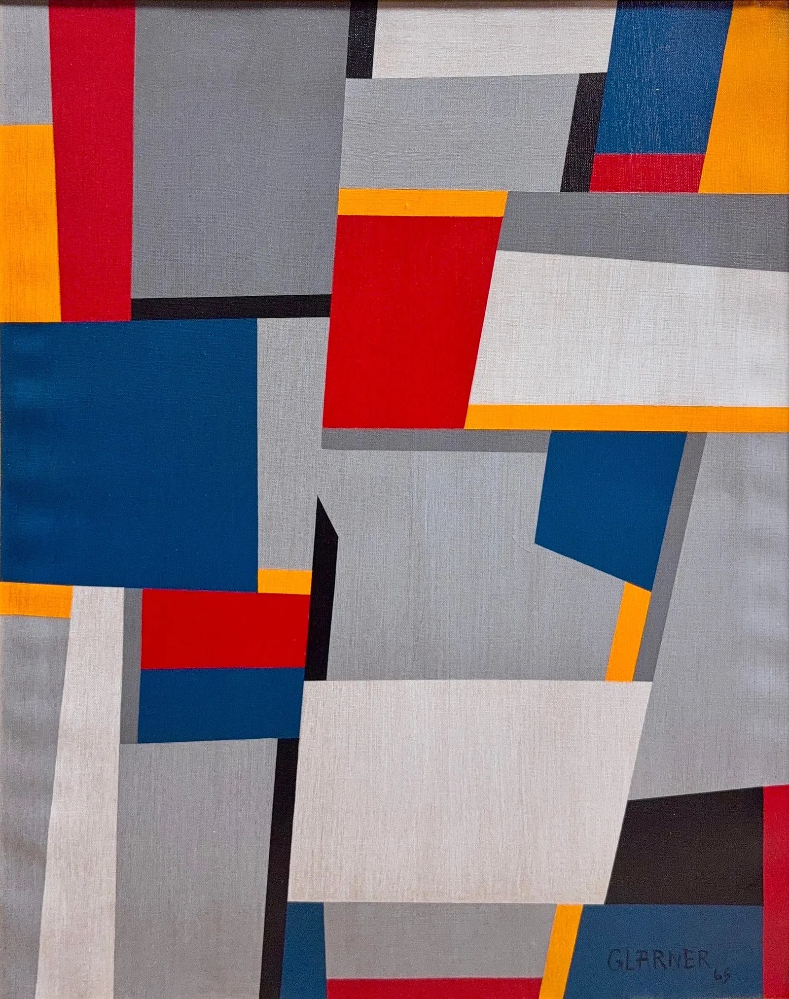 Fritz Glarner, Oil on Canvas, Swiss-New Yorker (1899-1972) (1 of 9)