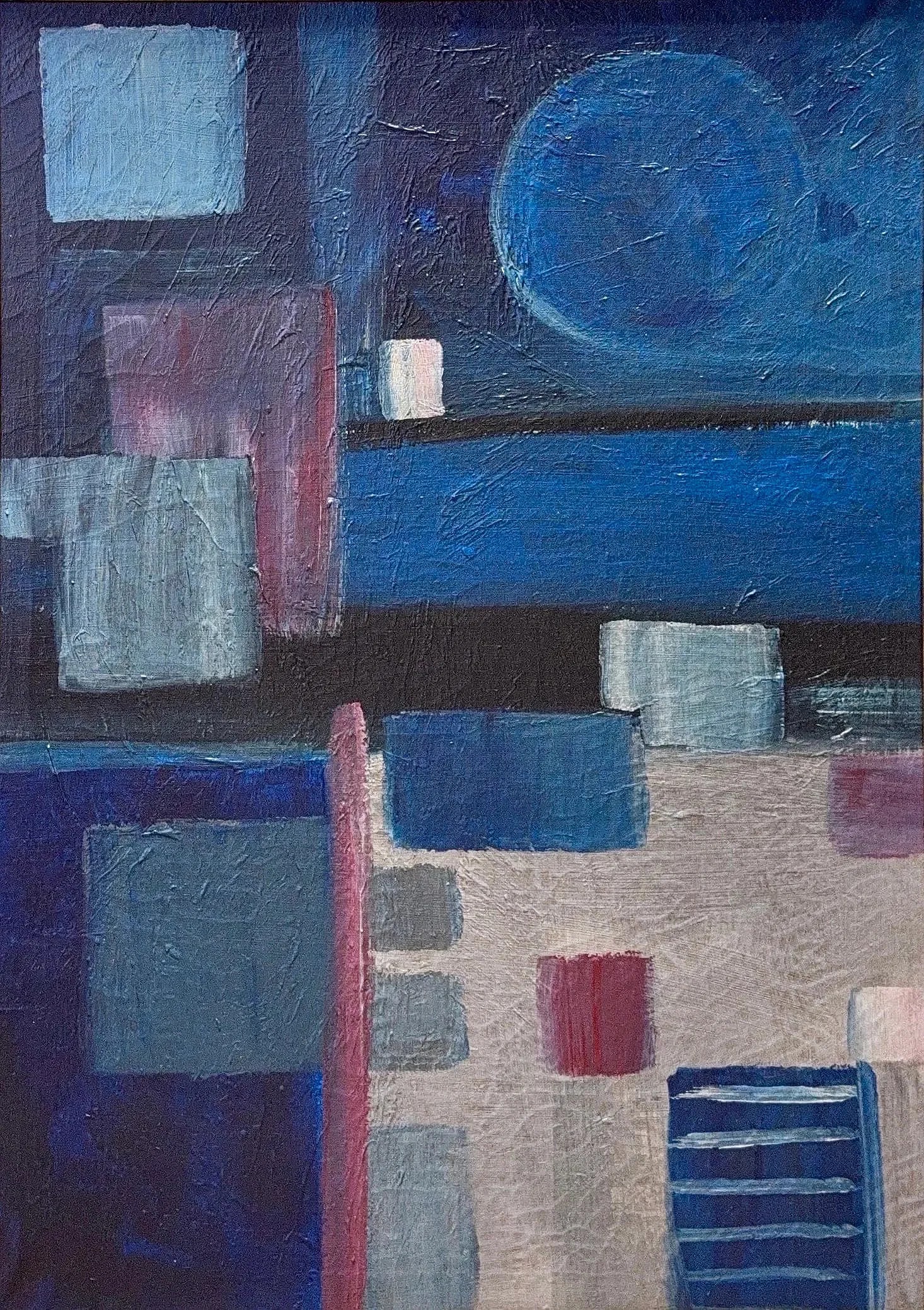 Patrick Heron, Oil on Canvas, British (1920-1999) "Blue City" (1 of 11)