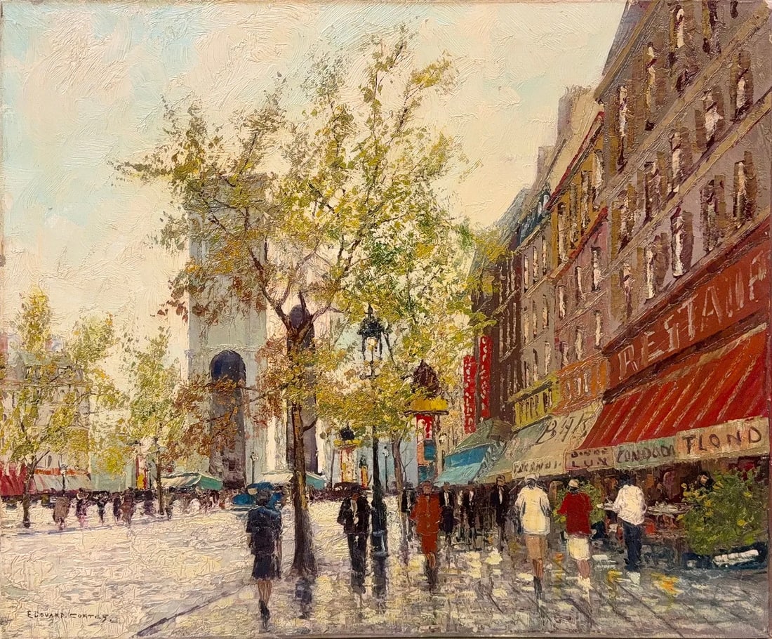 Edouard Leon Cortes, Oil on Canvas, French (1882-1969): Artist, Year, Title: Edouard Leon Cortes, (1882-1969). Origin: French. Medium: Oil on canvas. Dimensions: 30” x 24”; 32” x 38”. Condition: Good overall. Provenance: Came out Fr