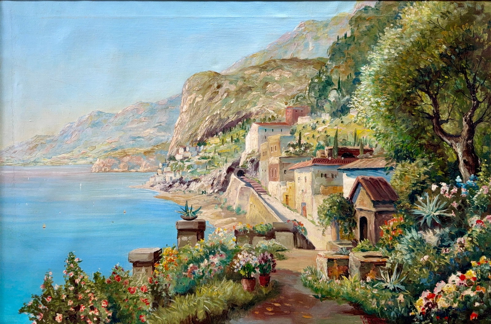 Alois Arnegger, Oil on Canvas, Austrian (1879-1963): Artist, Year, Title: Alois Arnegger, (1879-1963). Origin: Austrian. Medium: Oil on Canvas. Dimensions: 23” x 35”. 31” x 43”. Condition: Good overall. Additional Information: Si